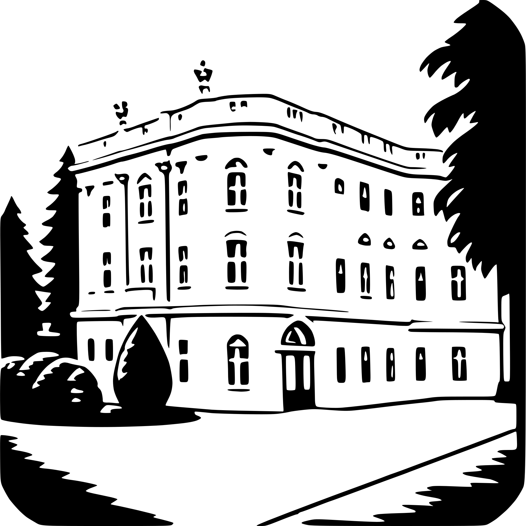 AI-generated SVG of a schönbrunn palace
