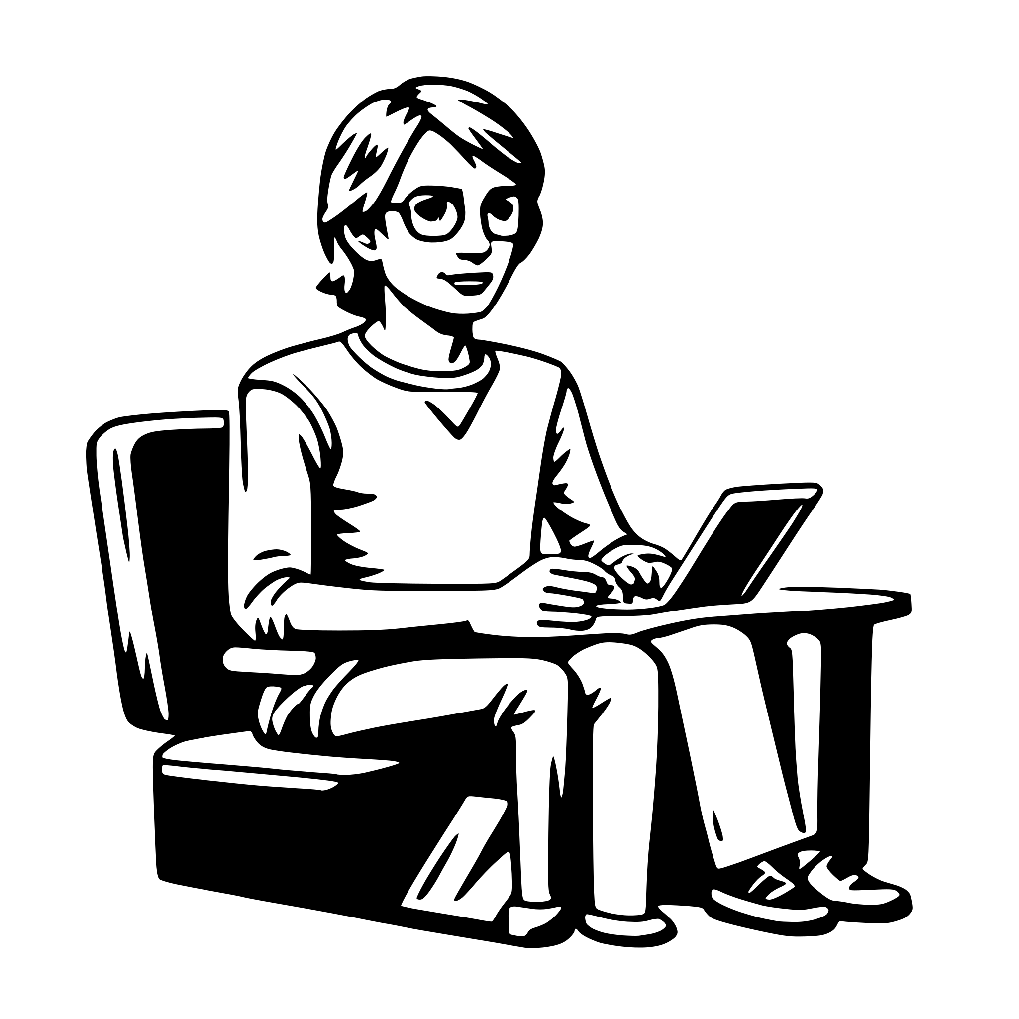 AI-generated SVG of a web developer