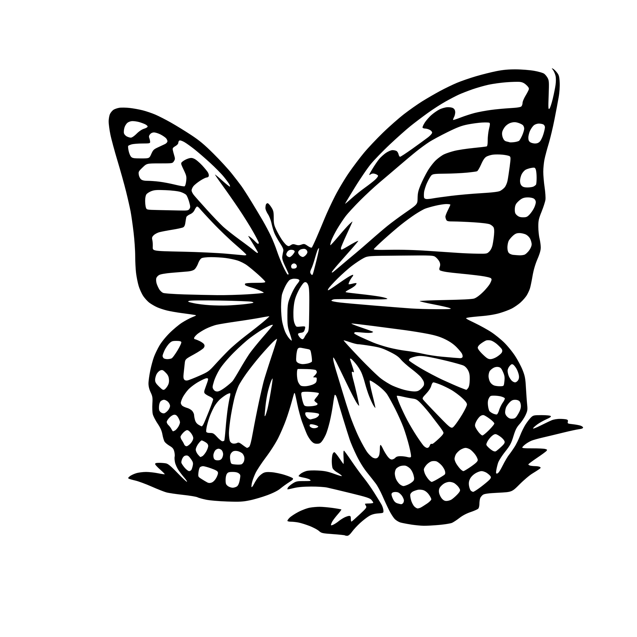 AI-generated SVG of a butterfly