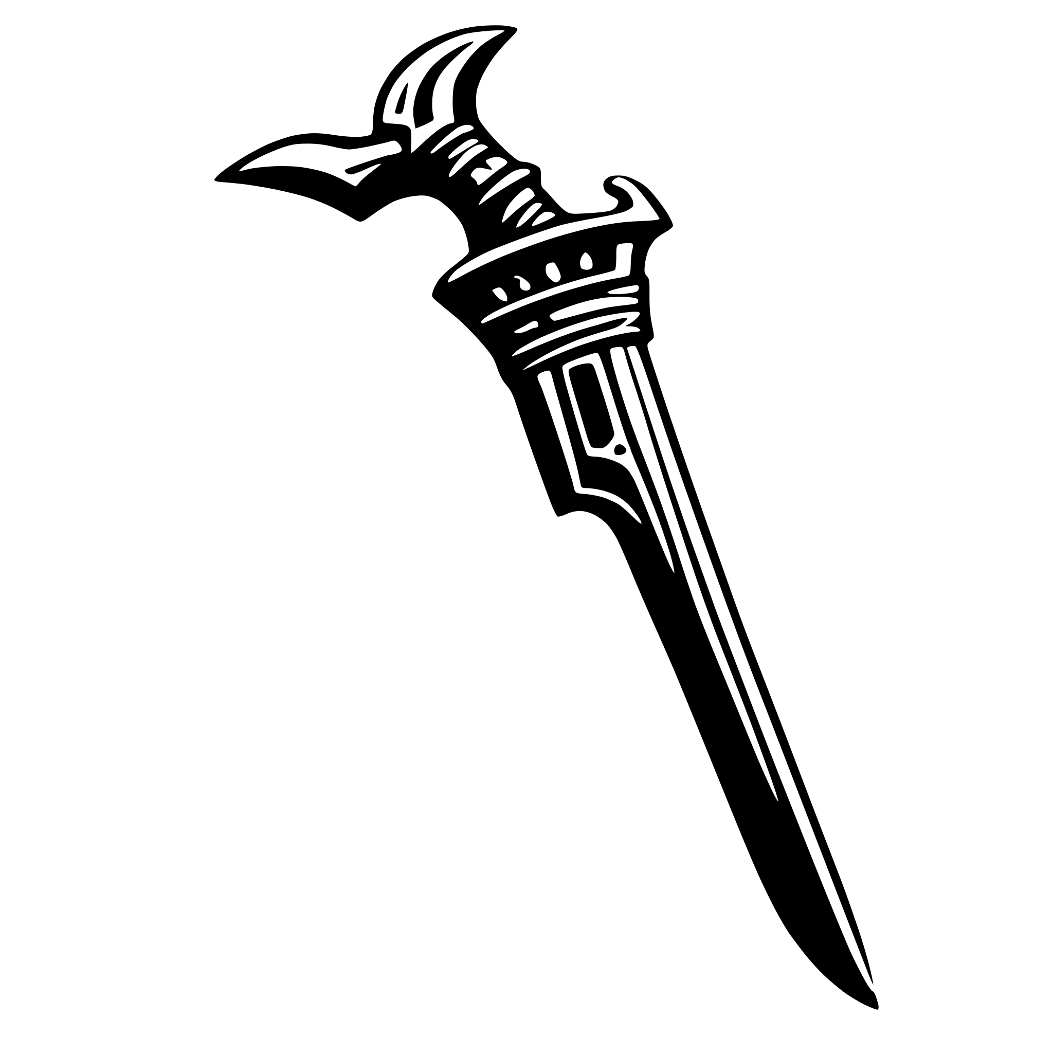 AI-generated SVG of 'single Warhammer weapon'