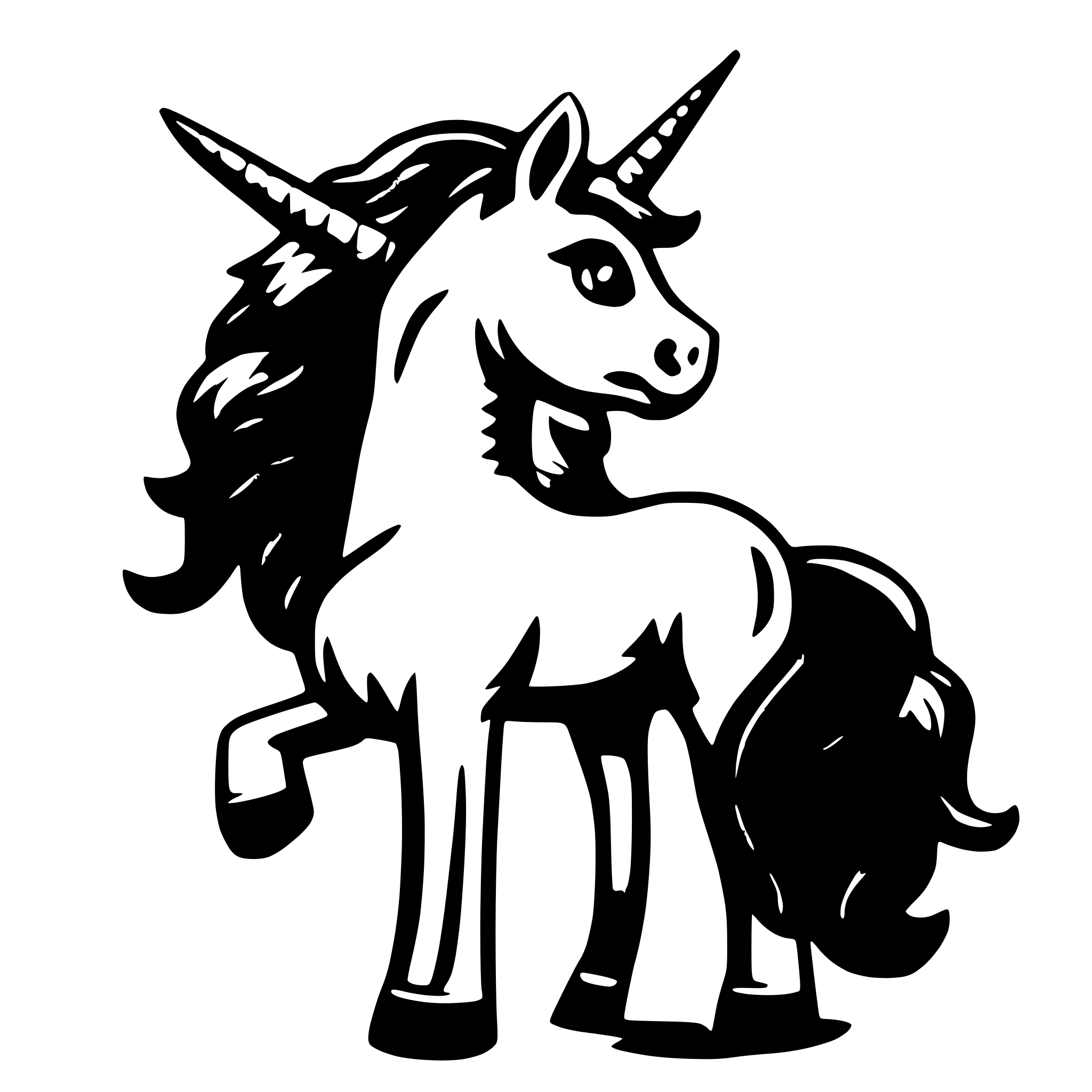 AI-generated SVG of 'pink fluffy unicorn'