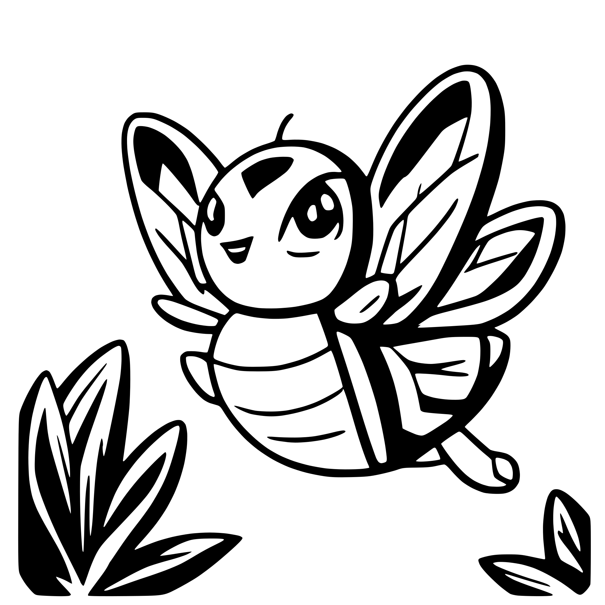 AI-generated SVG of a mariposas volando arriba de las tortugas