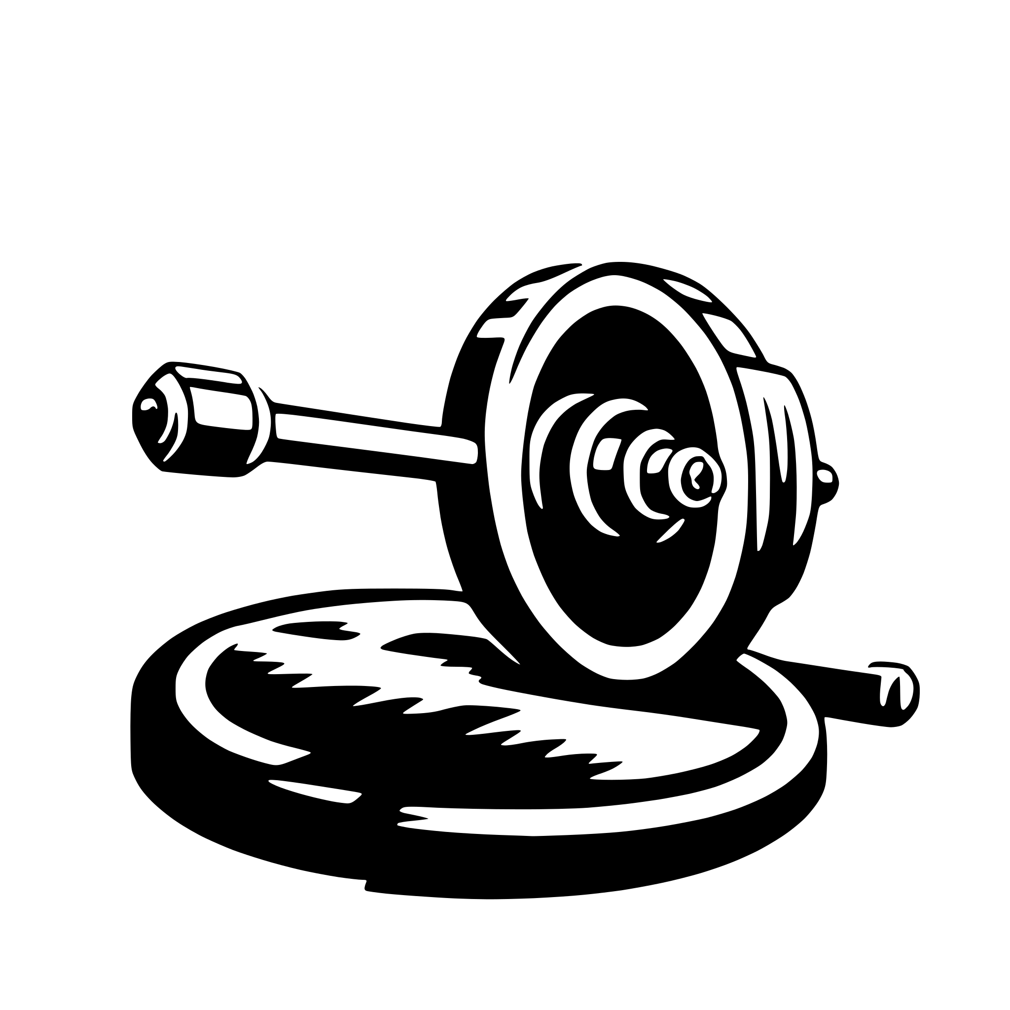 AI-generated SVG of a barbell