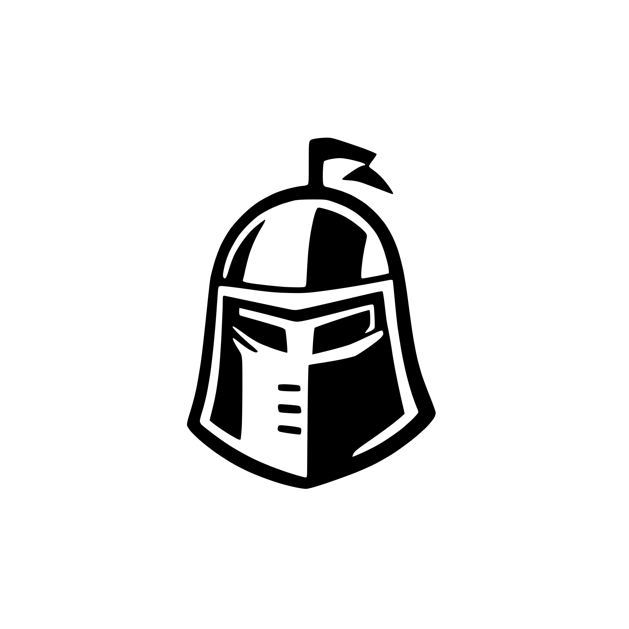 AI-generated SVG of a logo of a samourai helmet. geometric. minimalist