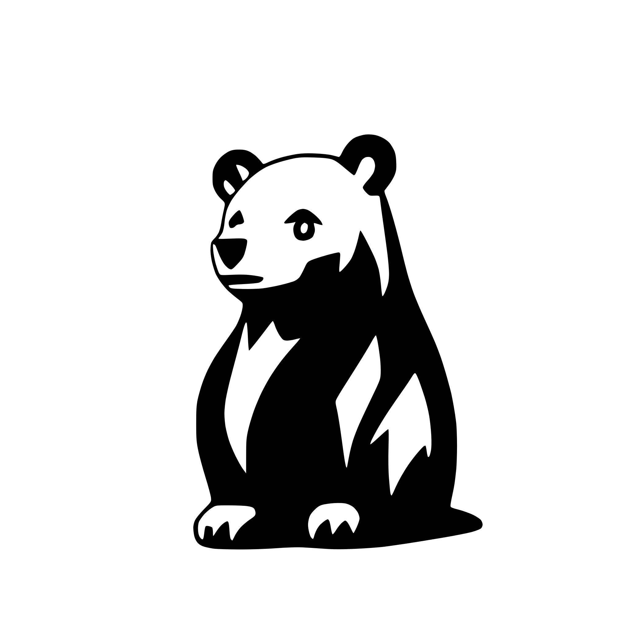 AI-generated SVG of 'make a simple silhouette of a bear'
