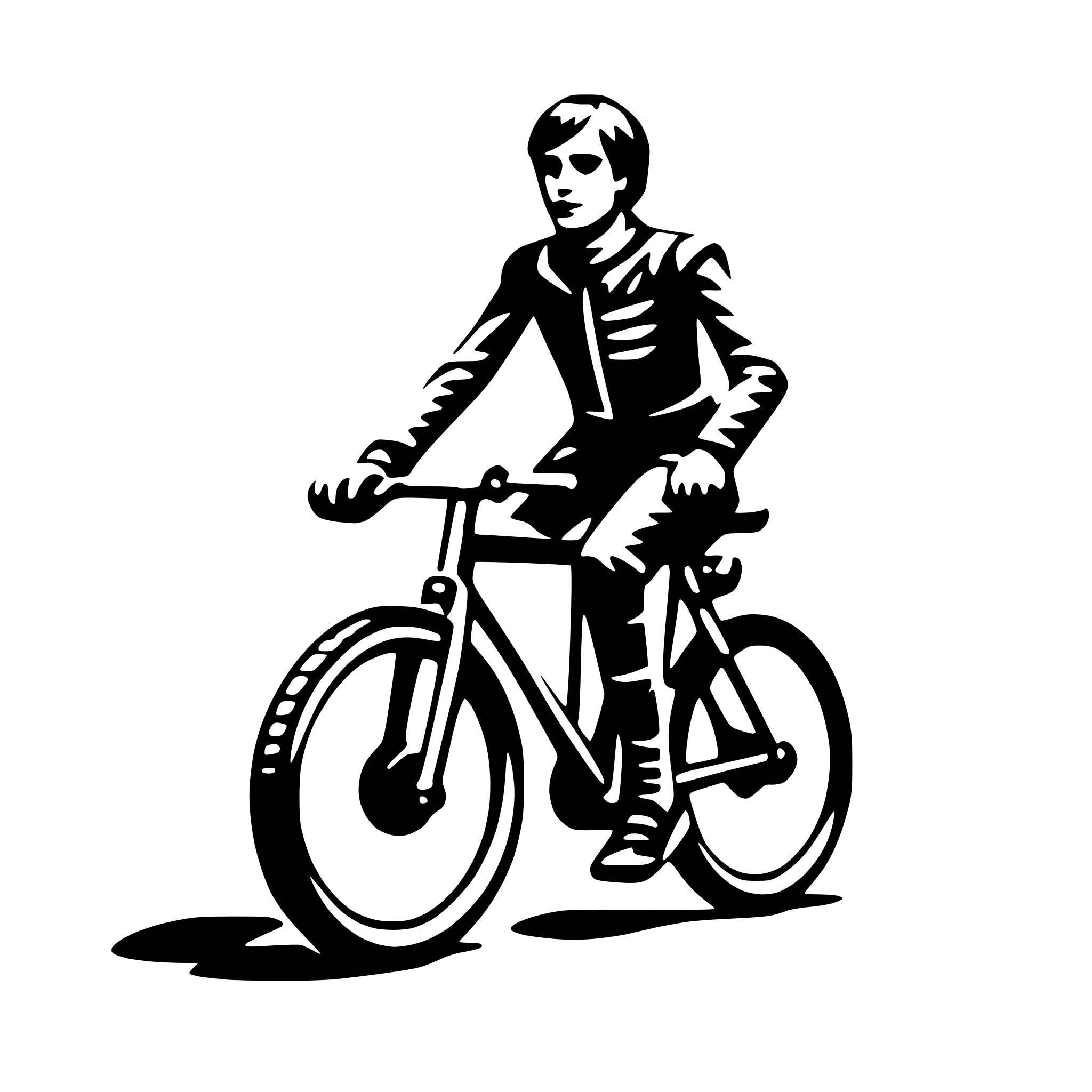 AI-generated SVG of a bicyclist