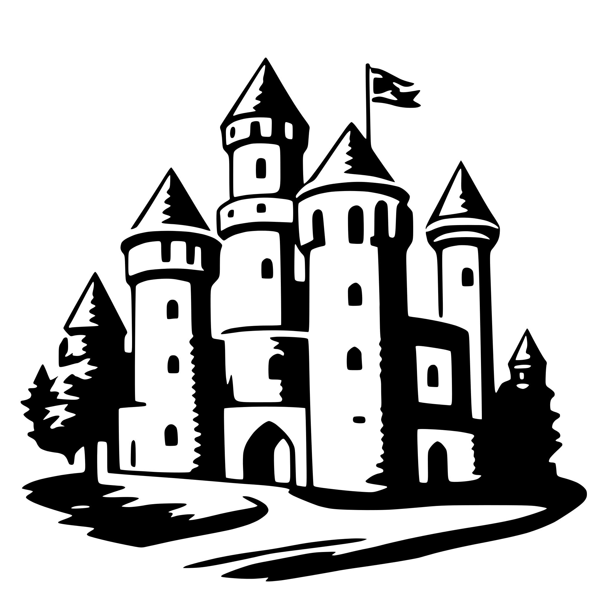 AI-generated SVG of a castle