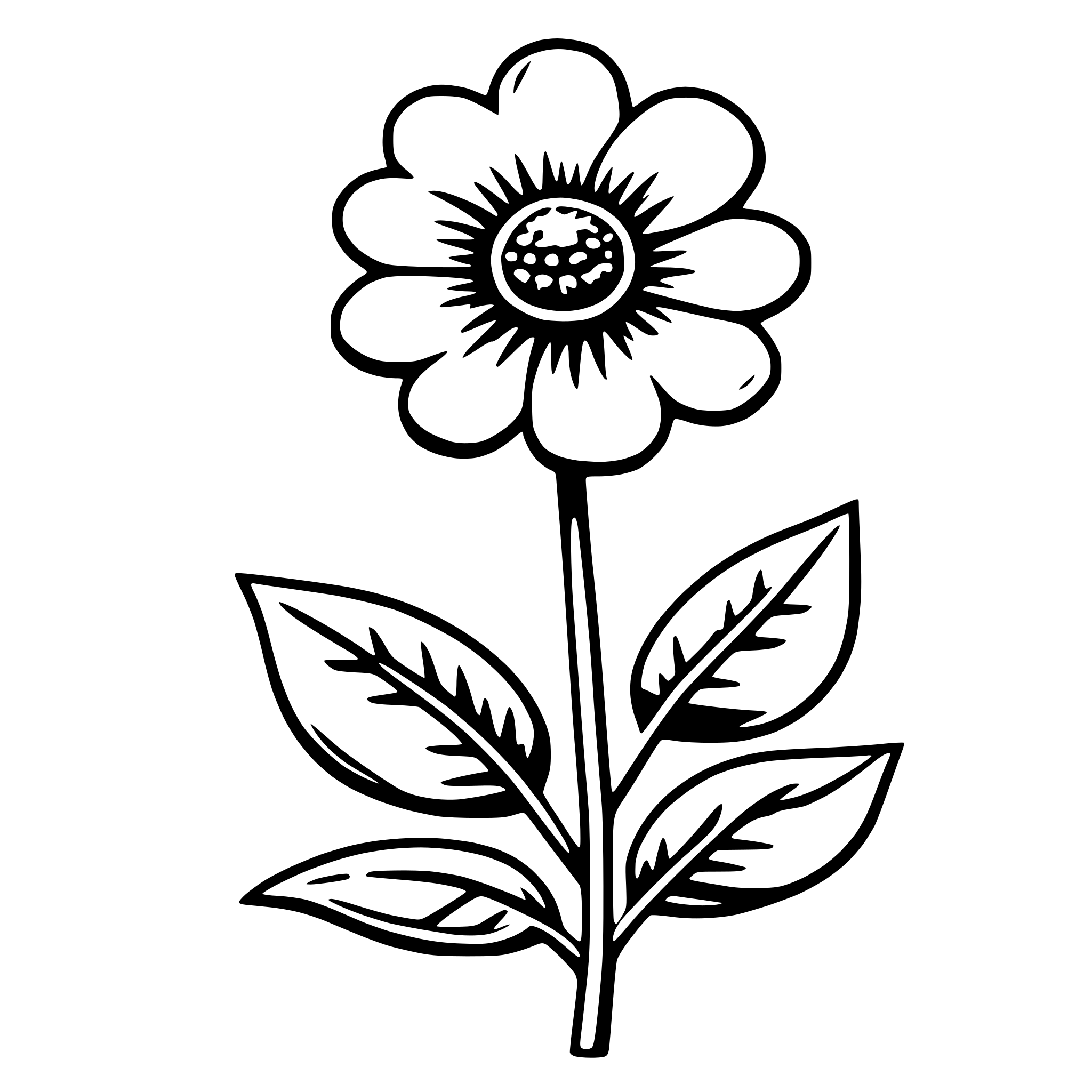 AI-generated SVG of 'flower'