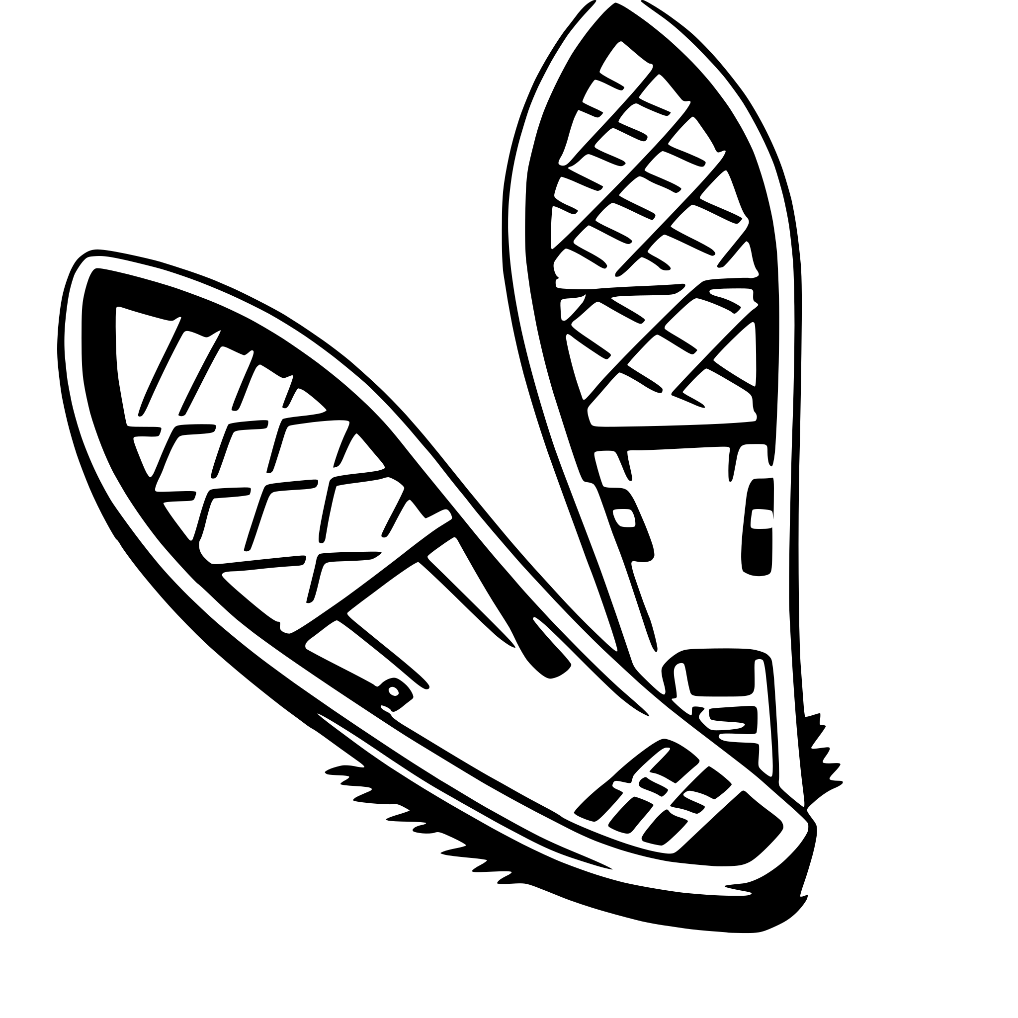 AI-generated SVG of a snowshoes