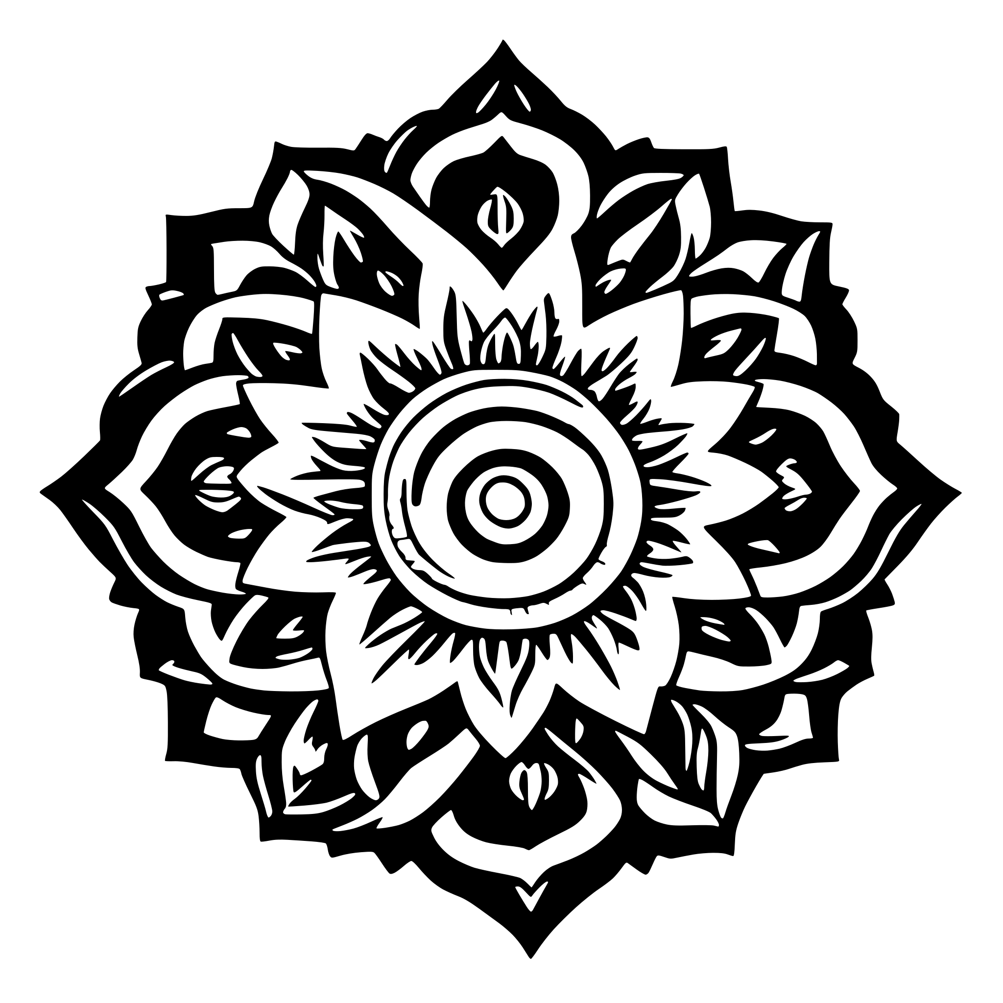 AI-generated SVG of a mandala