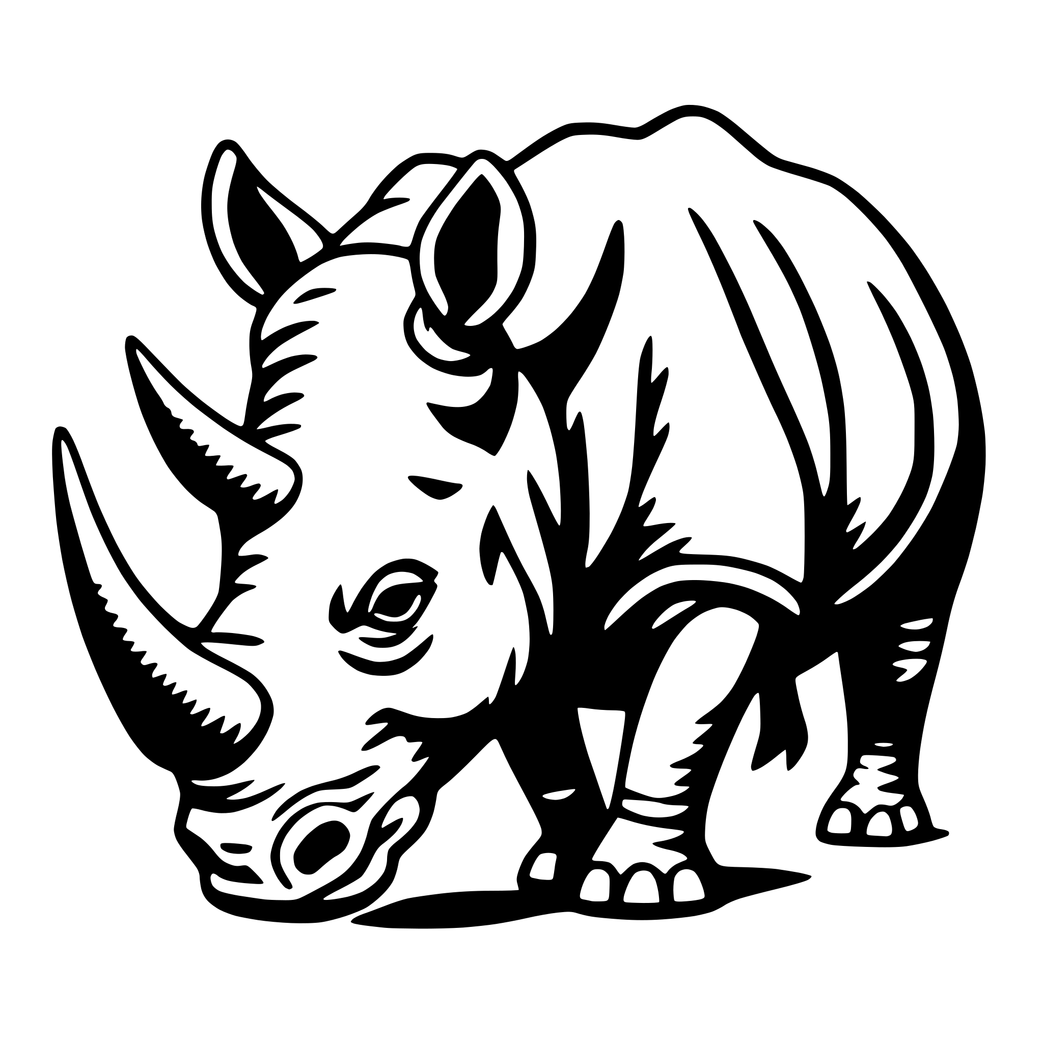 AI-generated SVG of a rhinoceros