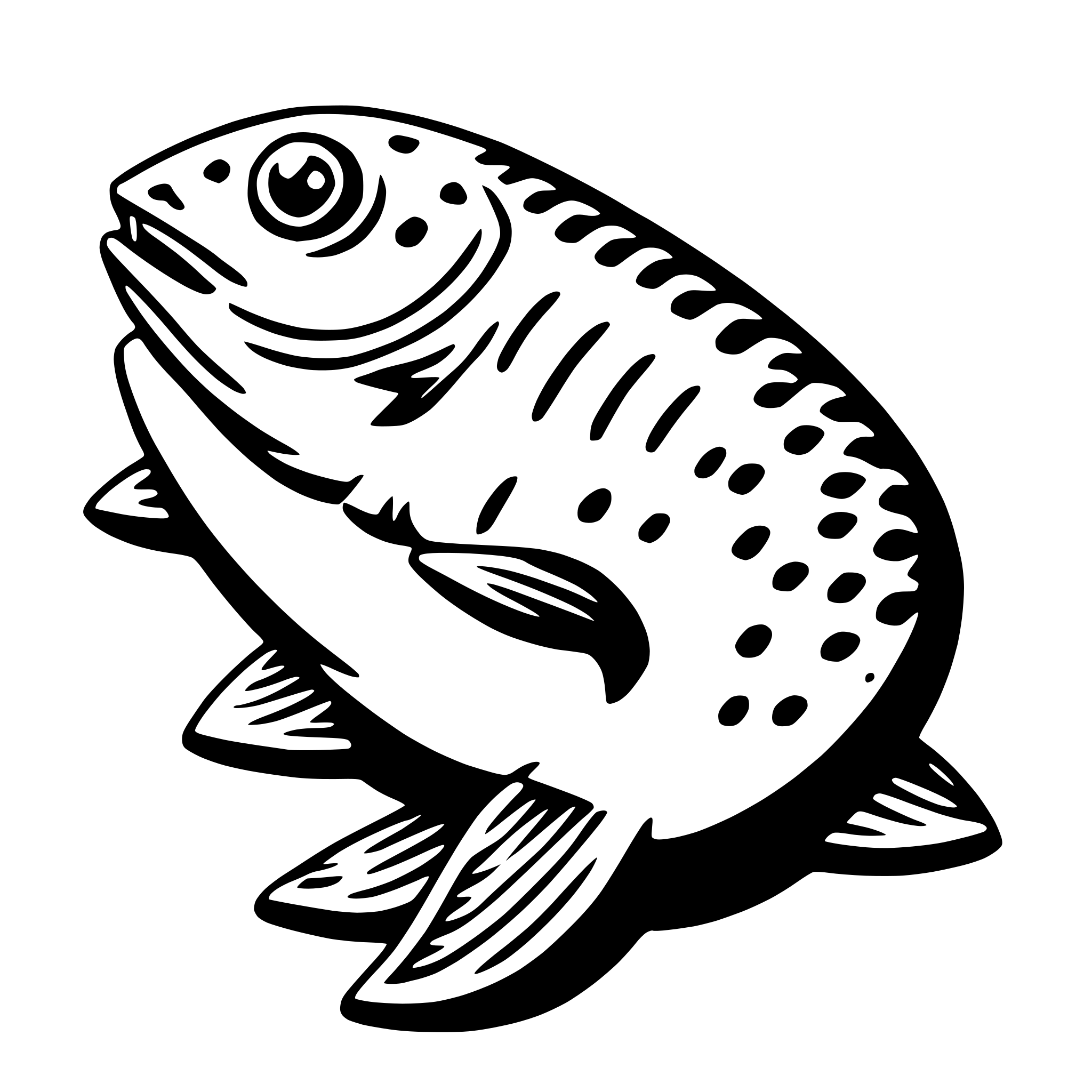 AI-generated SVG of a salmon