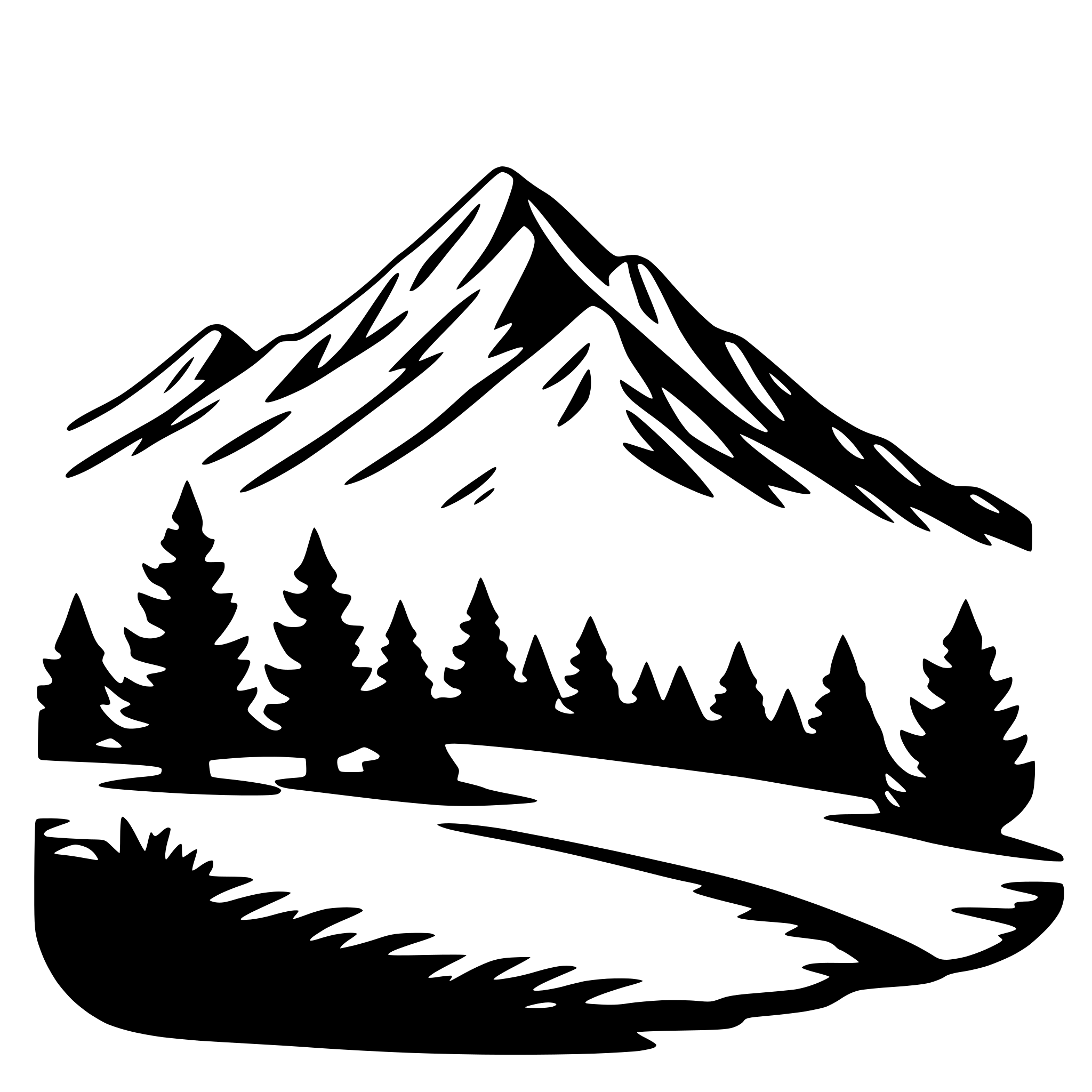 AI-generated SVG of 'mountain range'