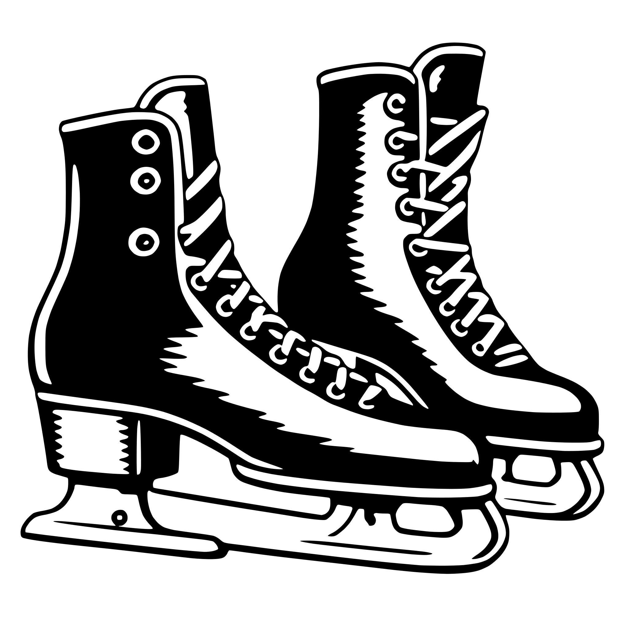 AI-generated SVG of a ice skates