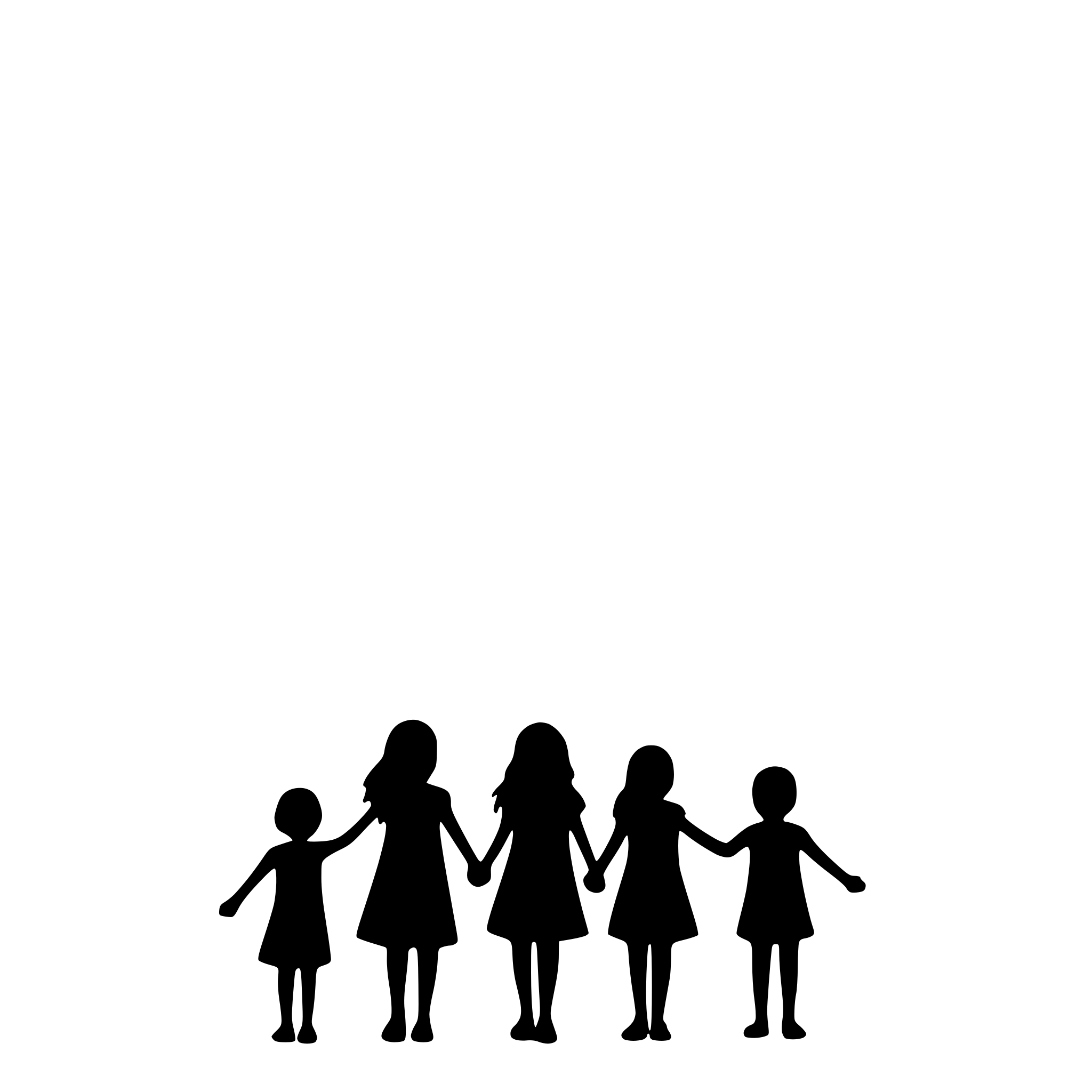 AI-generated SVG of a 10 children holding hands and the world