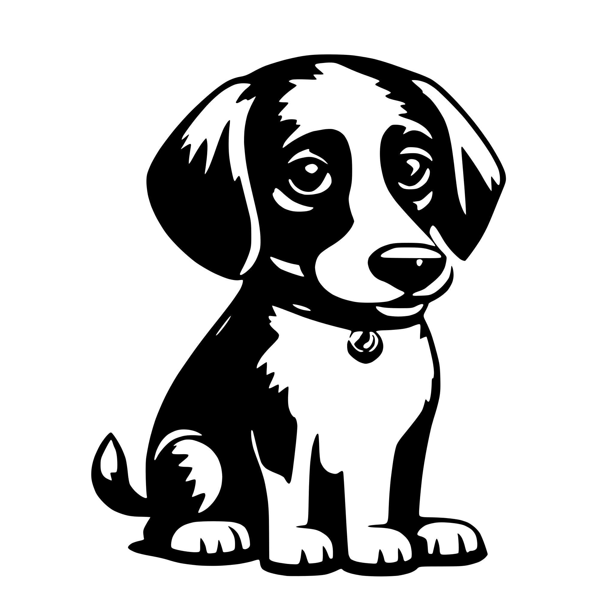 AI-generated SVG of a a funky dog