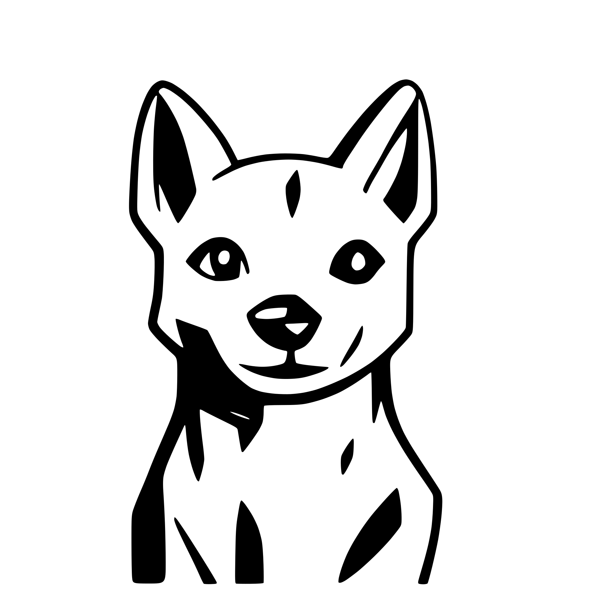 AI-generated SVG of 'minimalistic dog'