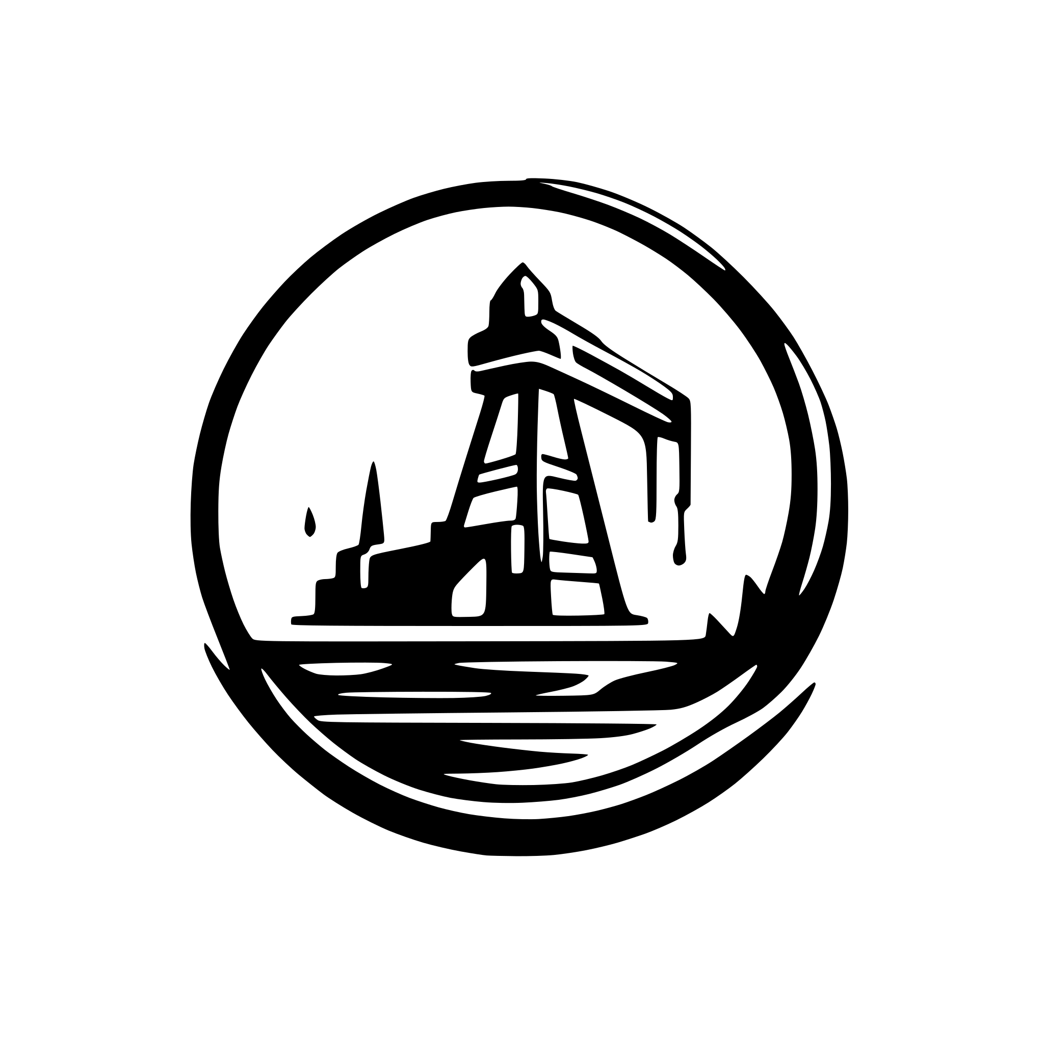 AI-generated SVG of a oil well as modern company logo