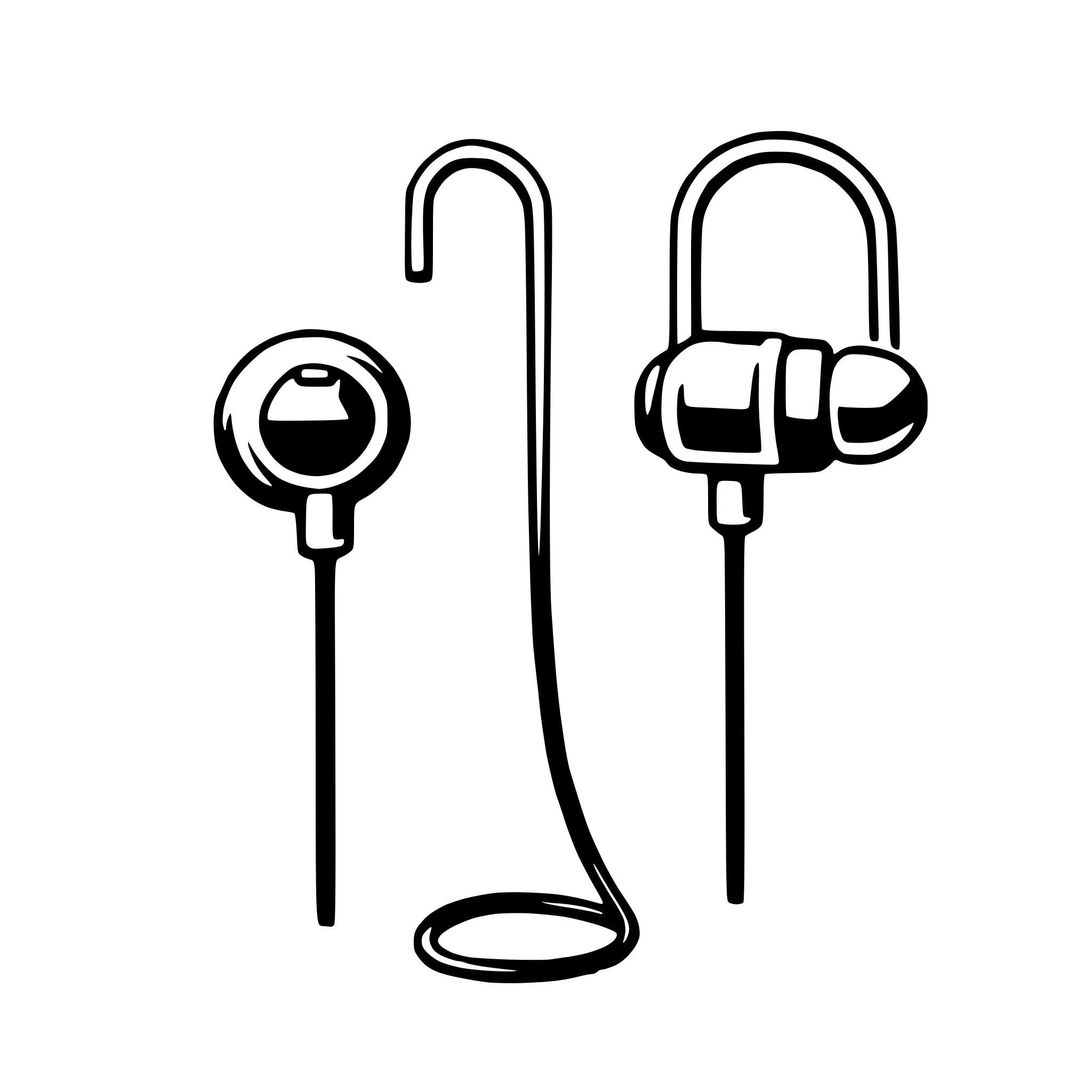 AI-generated SVG of a earbuds