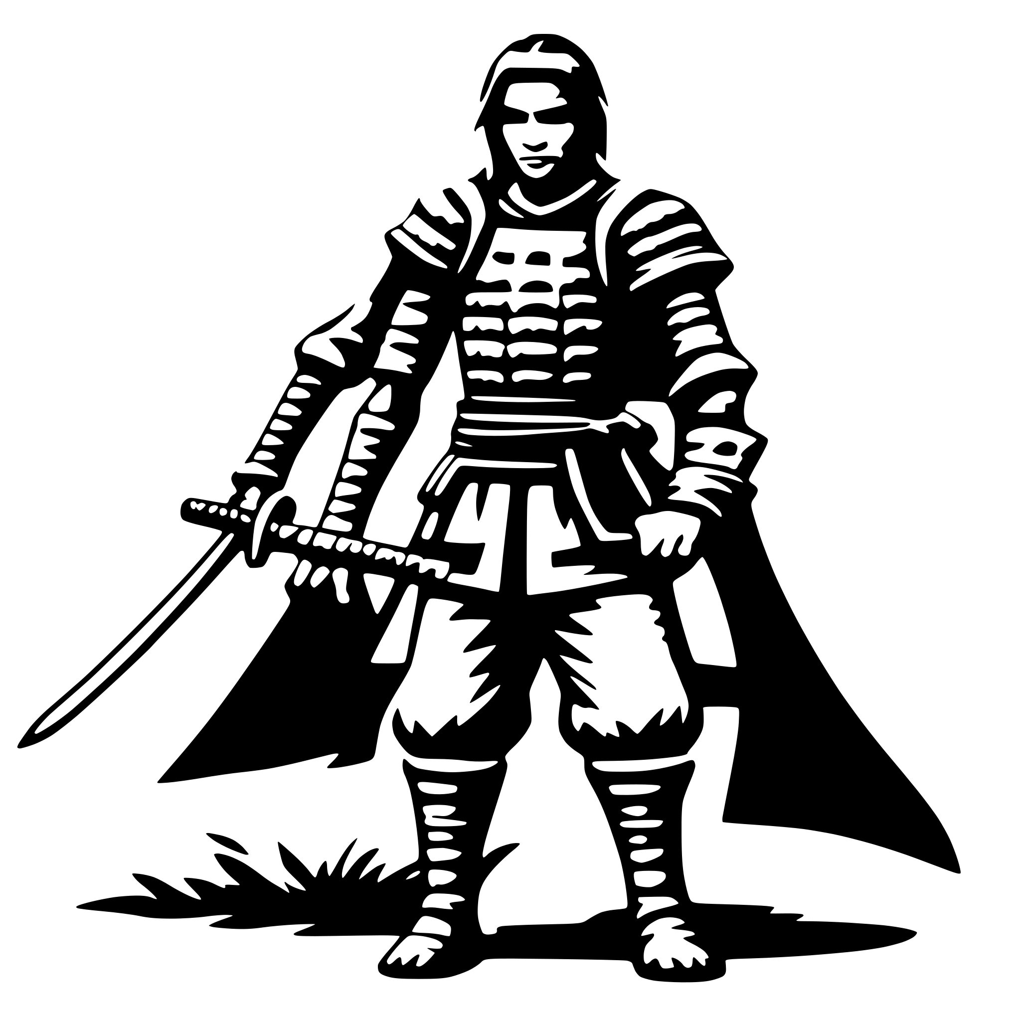 AI-generated SVG of 'samurai detailed with sword'
