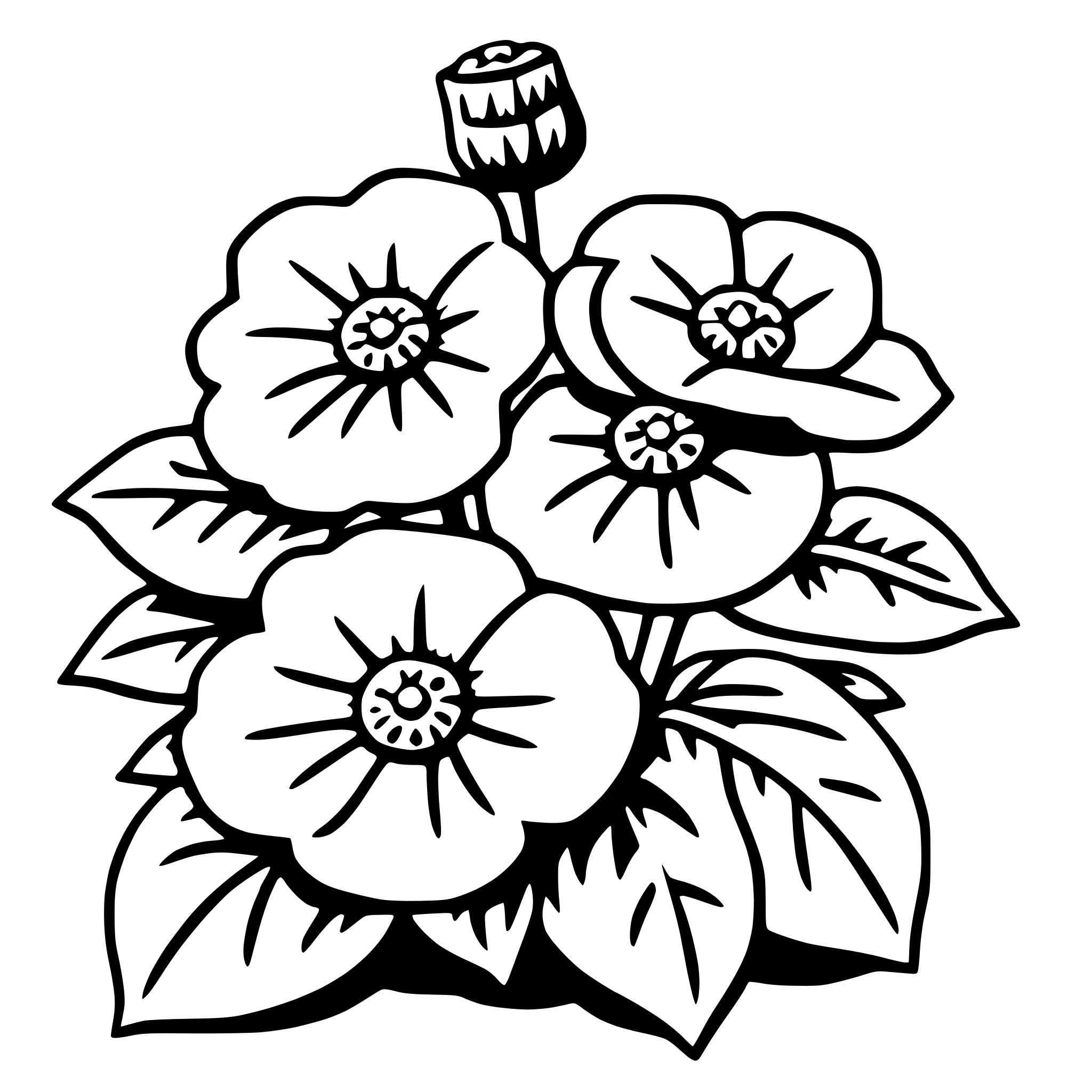 AI-generated SVG of a begonia