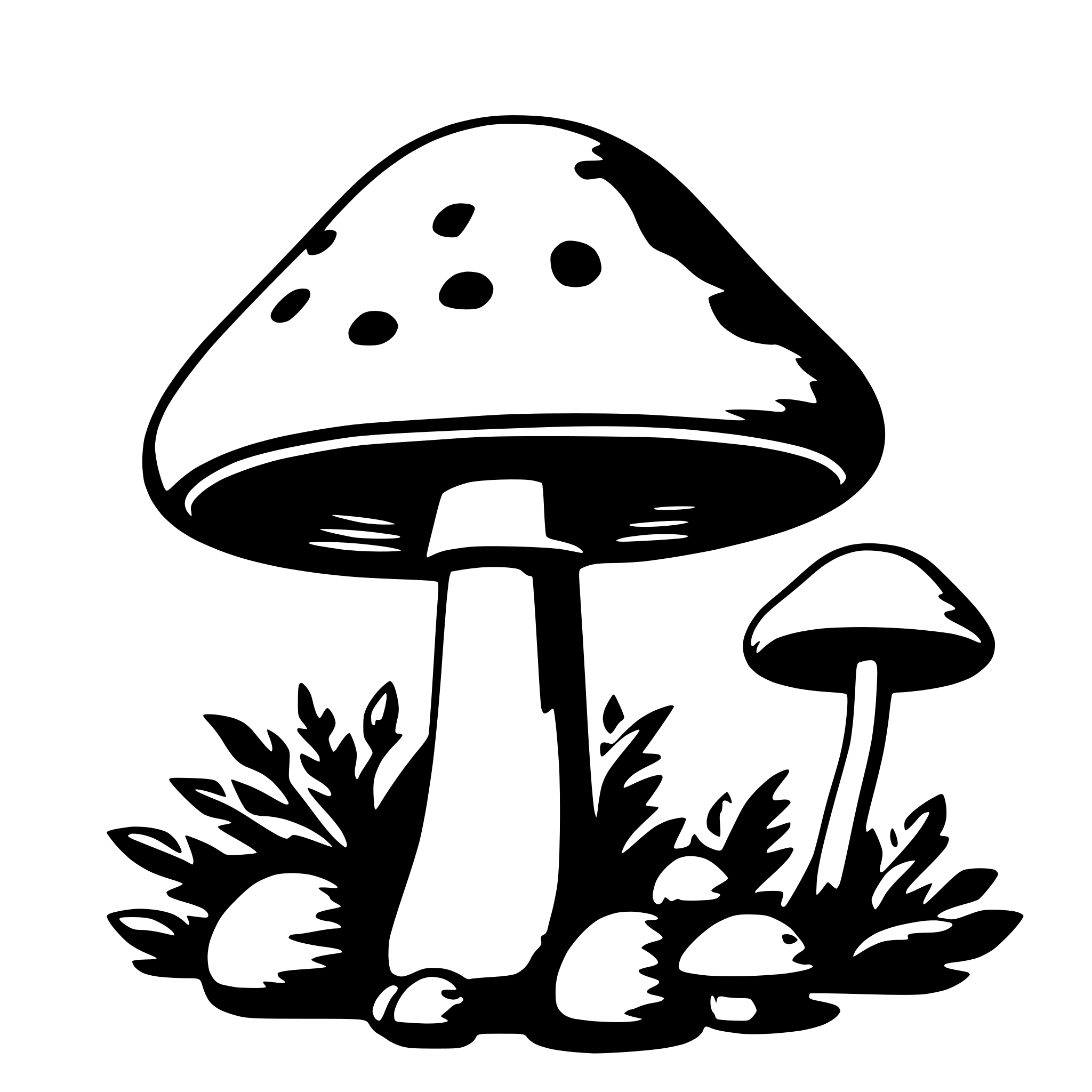 AI-generated SVG of 'mushrooms'