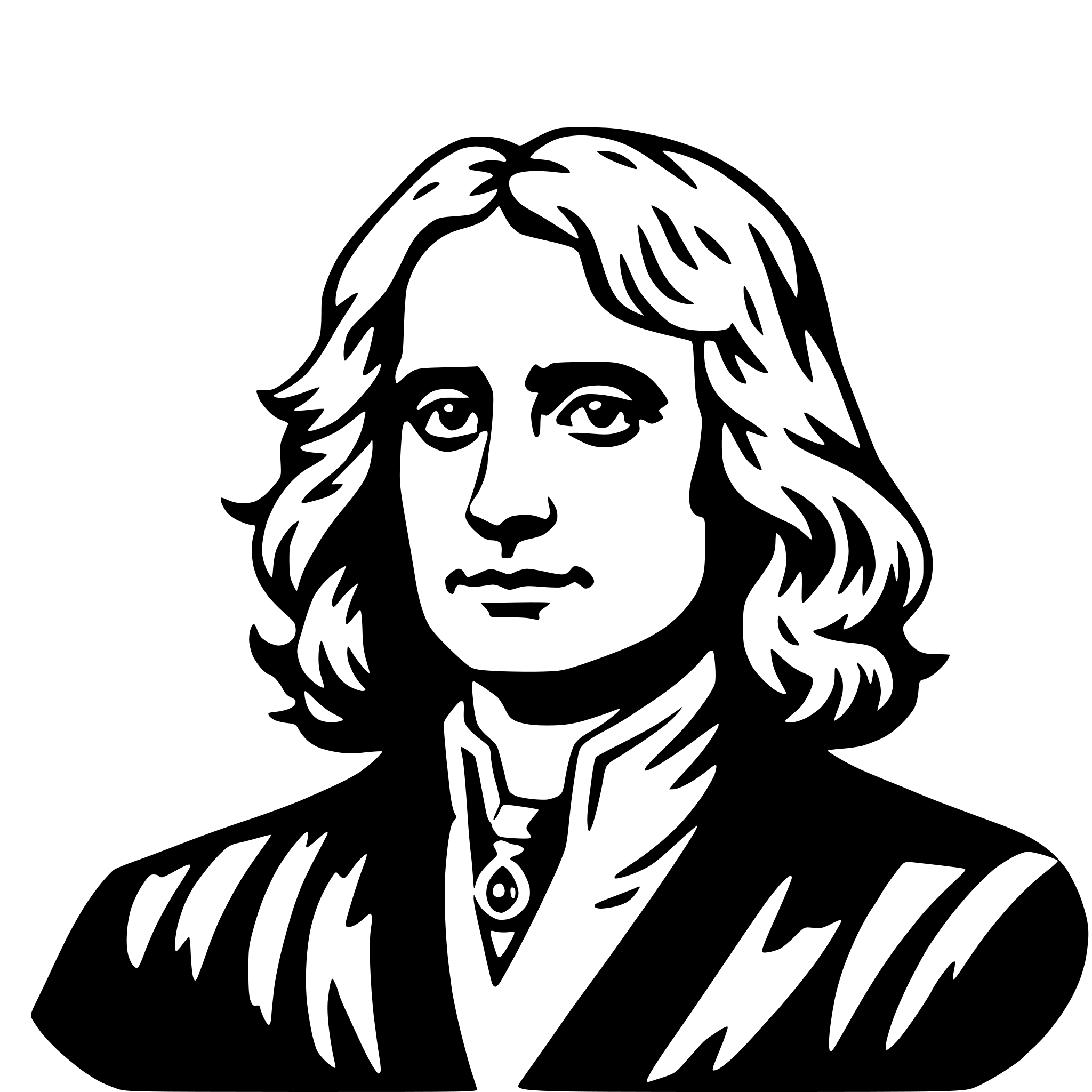 AI-generated SVG of 'isaac newton'