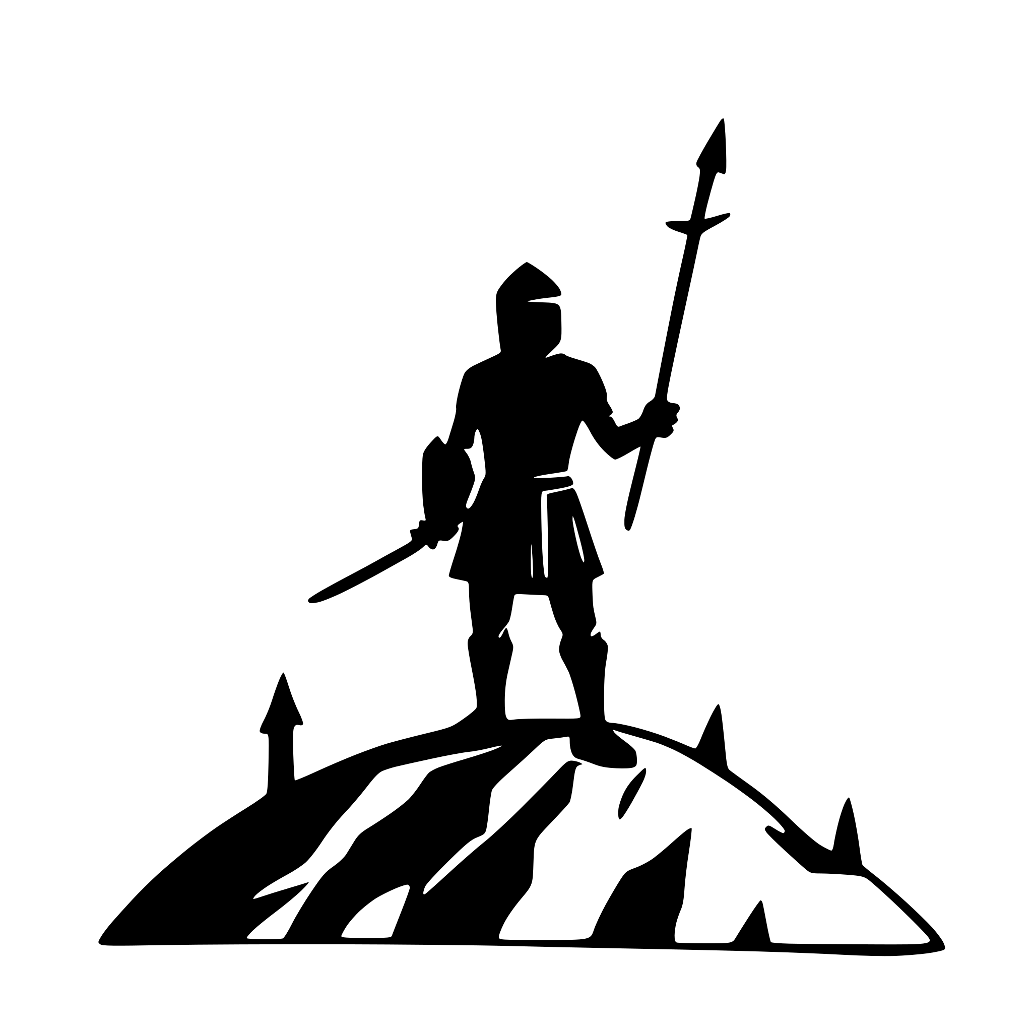 AI-generated SVG of a a knight on a hill