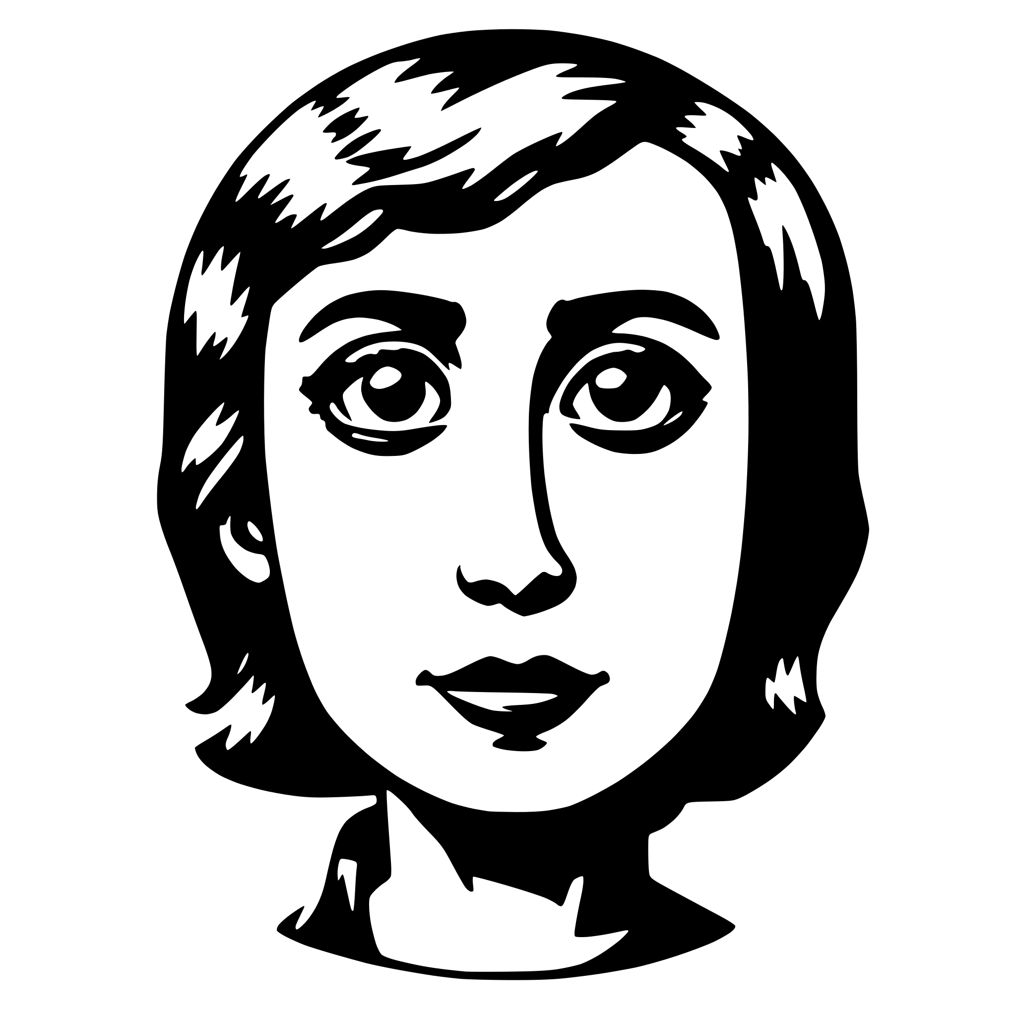AI-generated SVG of 'confused face'