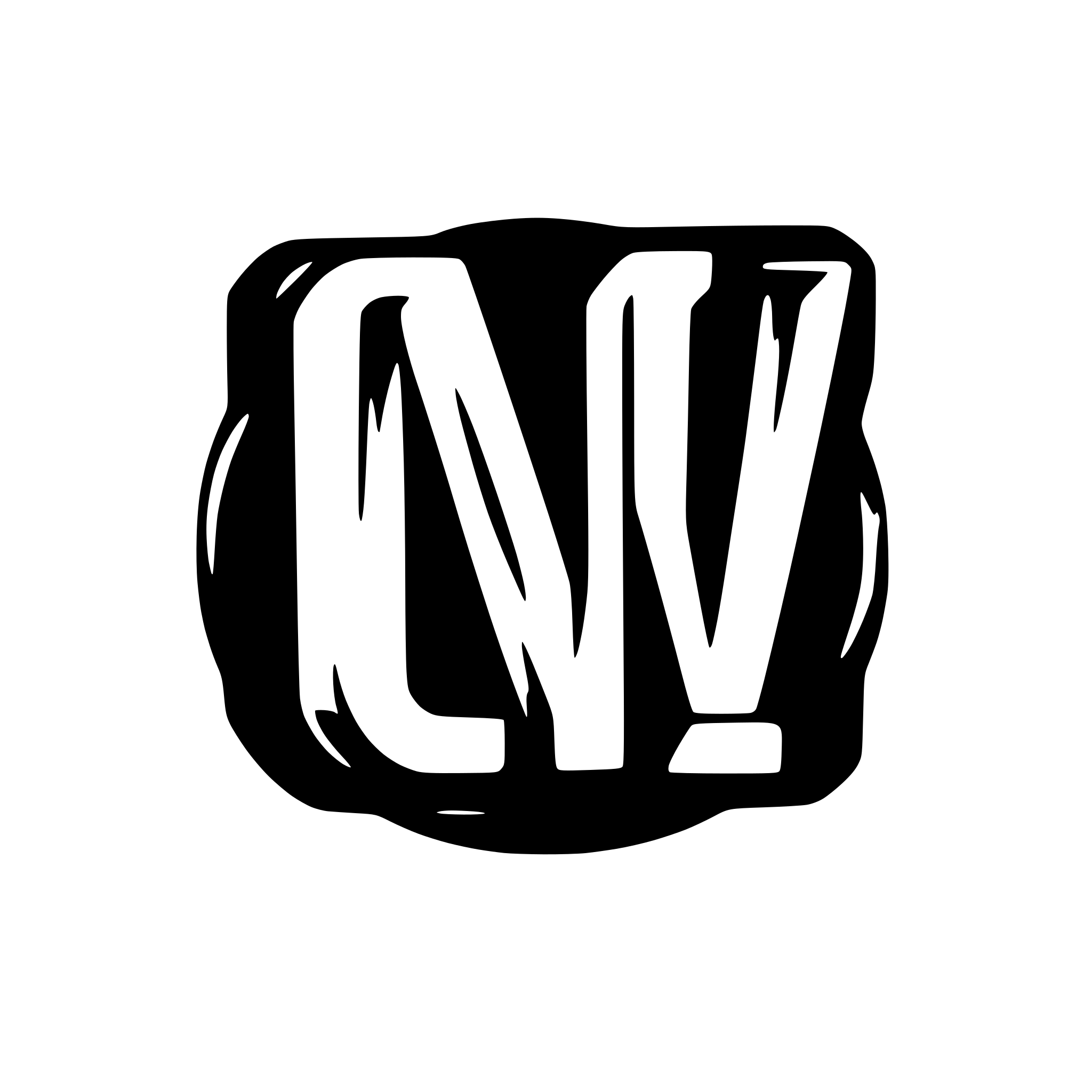 AI-generated SVG of a a white stylized text spelling "V4" on pure black background