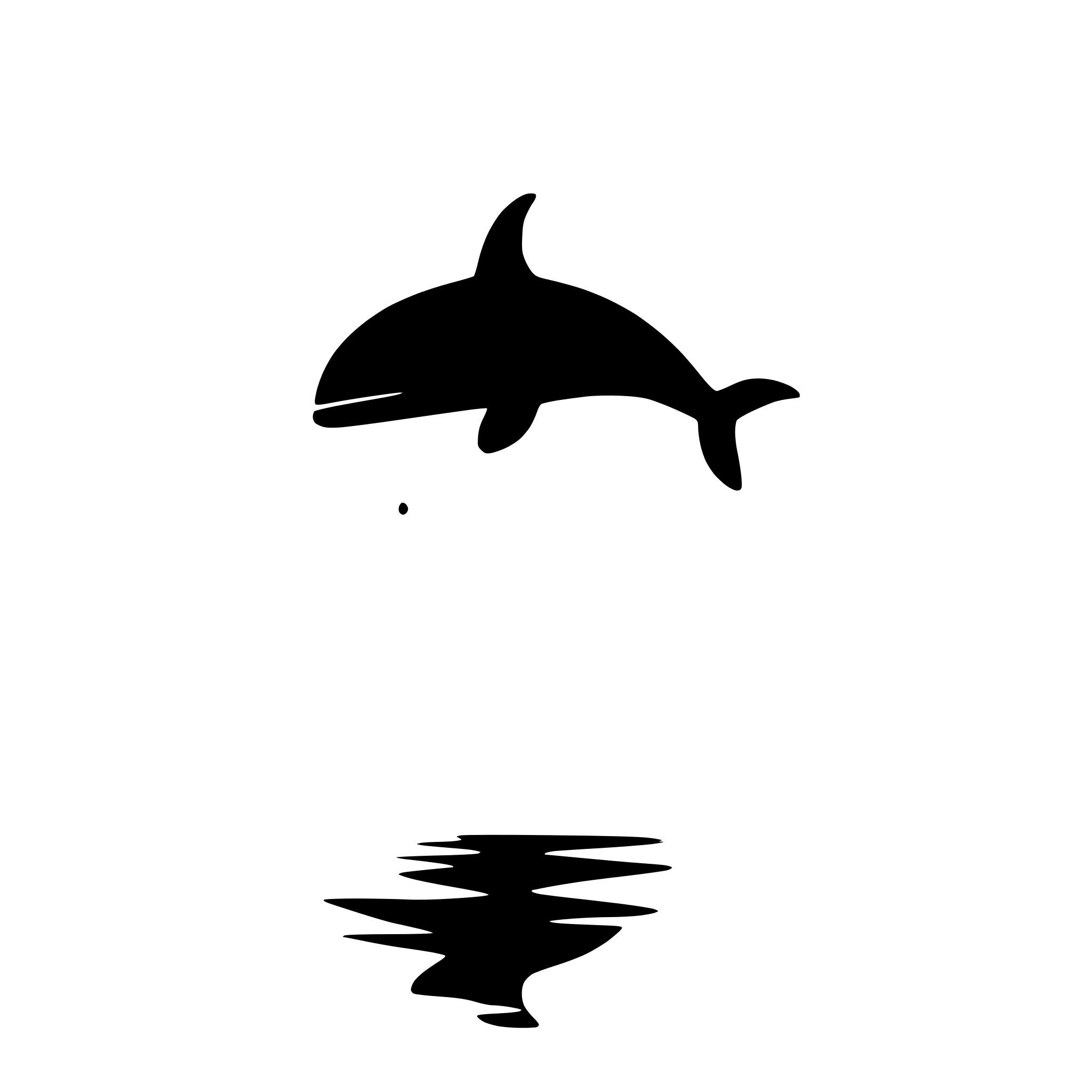 AI-generated SVG of a whale diving into the ocean