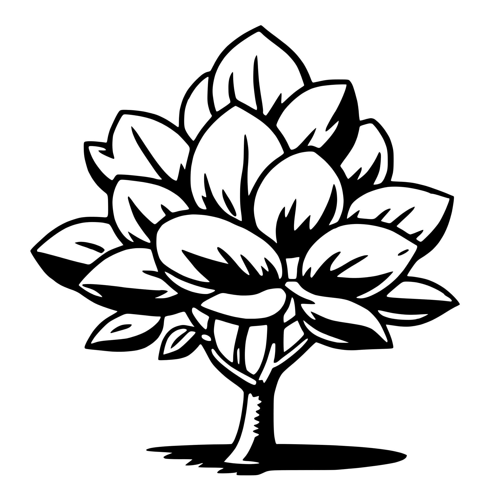 AI-generated SVG of a magnolia tree