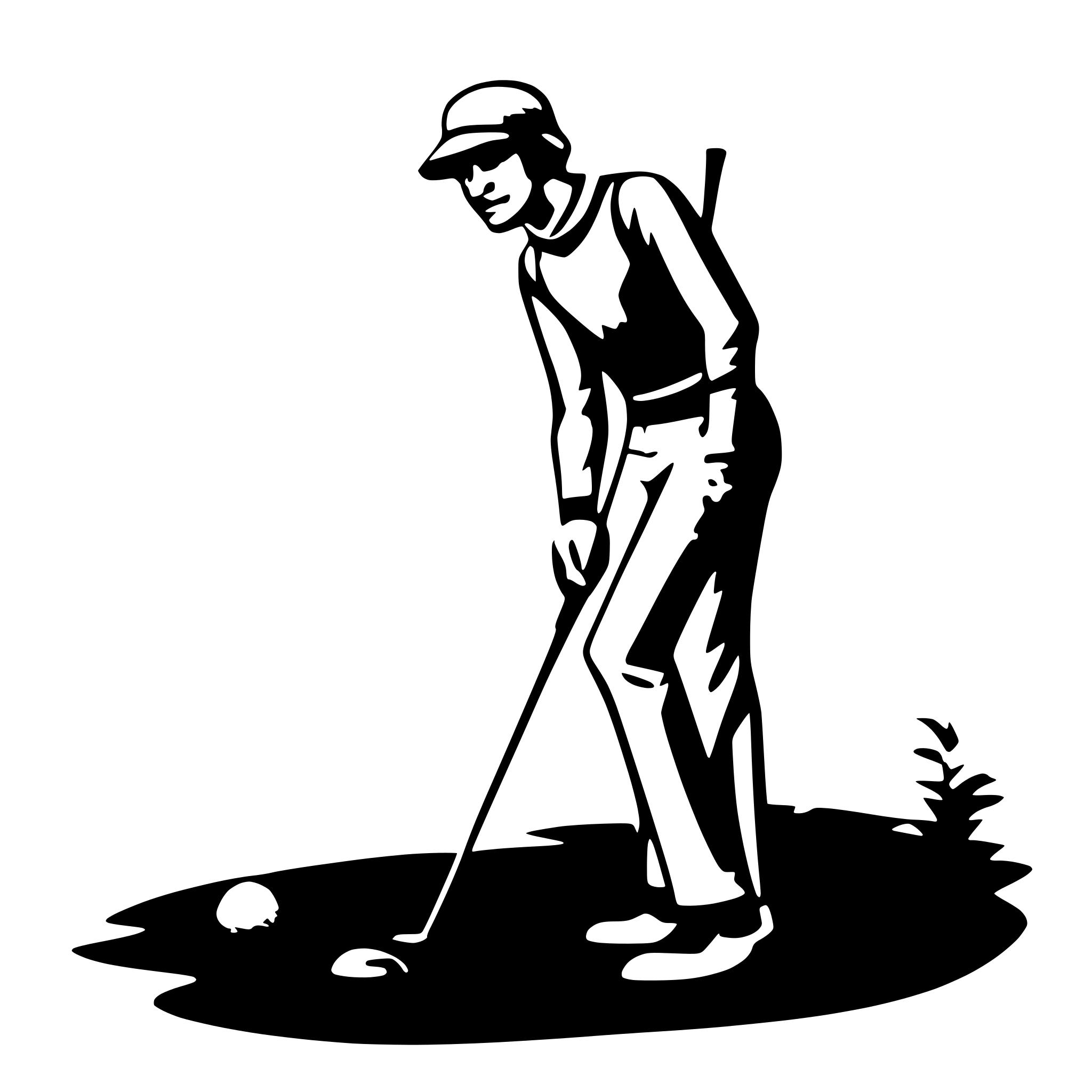 AI-generated SVG of a golfer