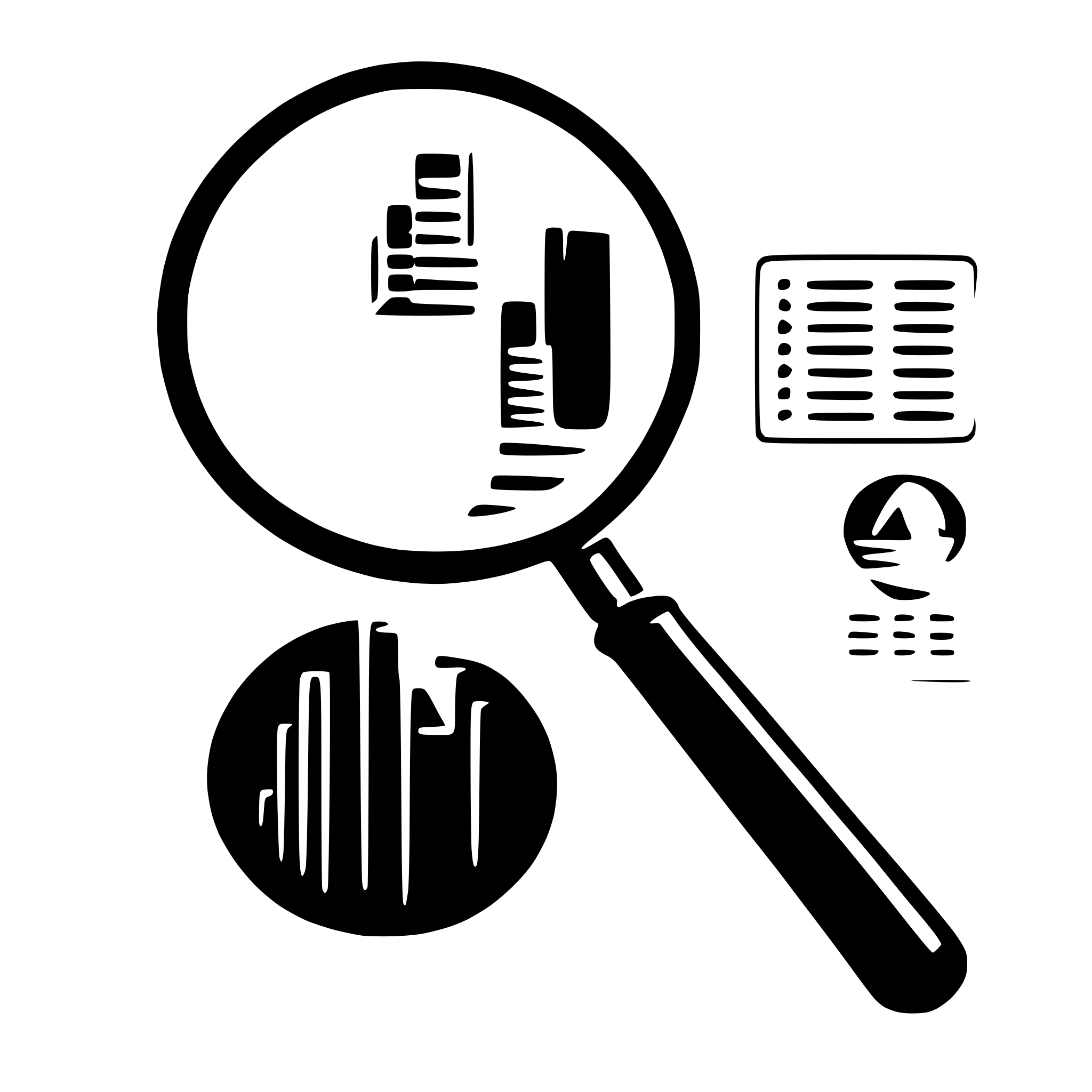 AI-generated SVG of a magnifying glass over data