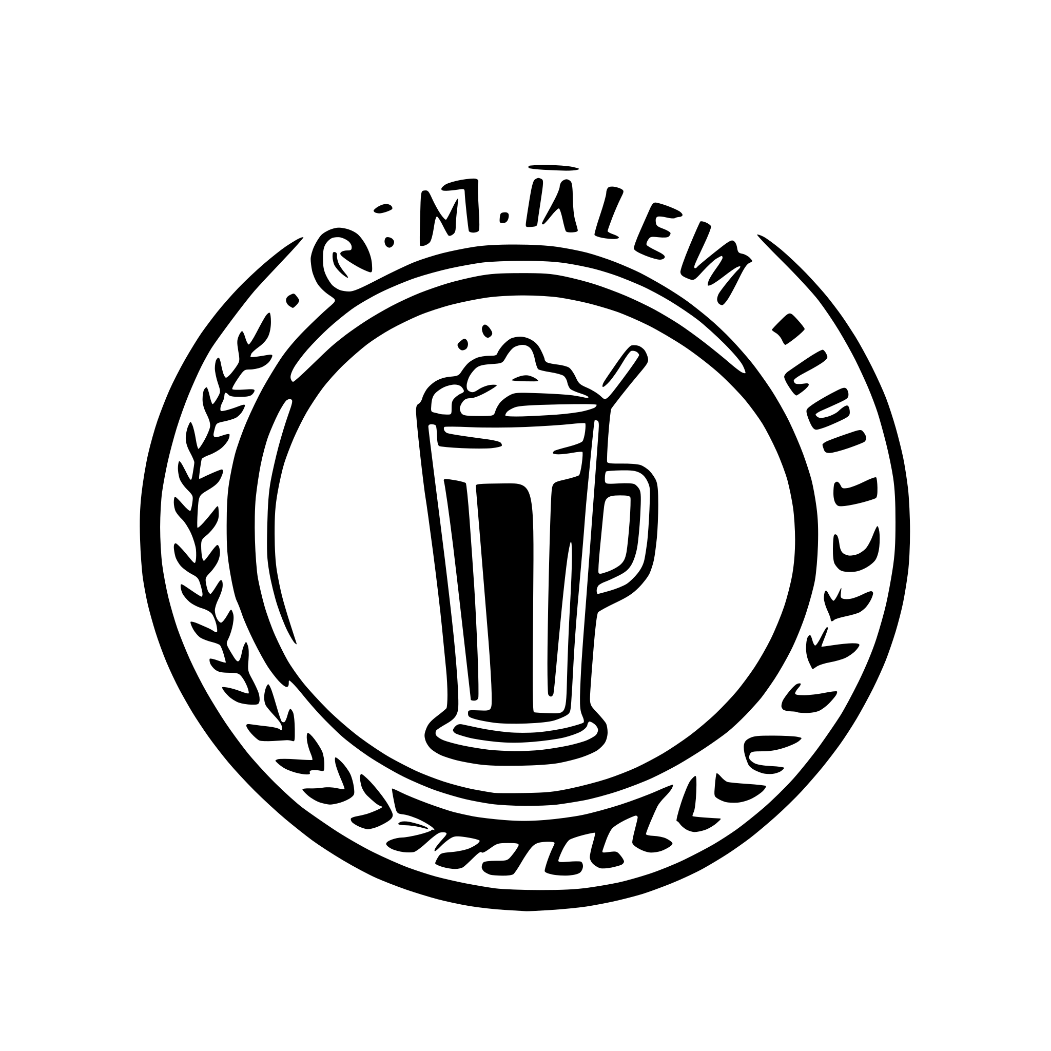 AI-generated SVG of a make a round svg represent beer and drinks with in the center the name ALEXIS with a beautiful font exactly like i'm writing it