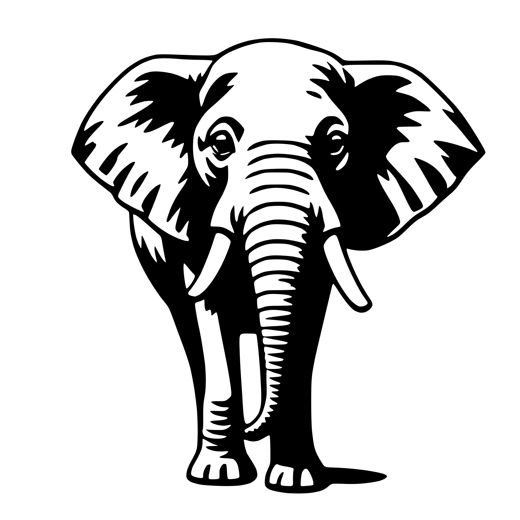 AI-generated SVG of 'elephant'