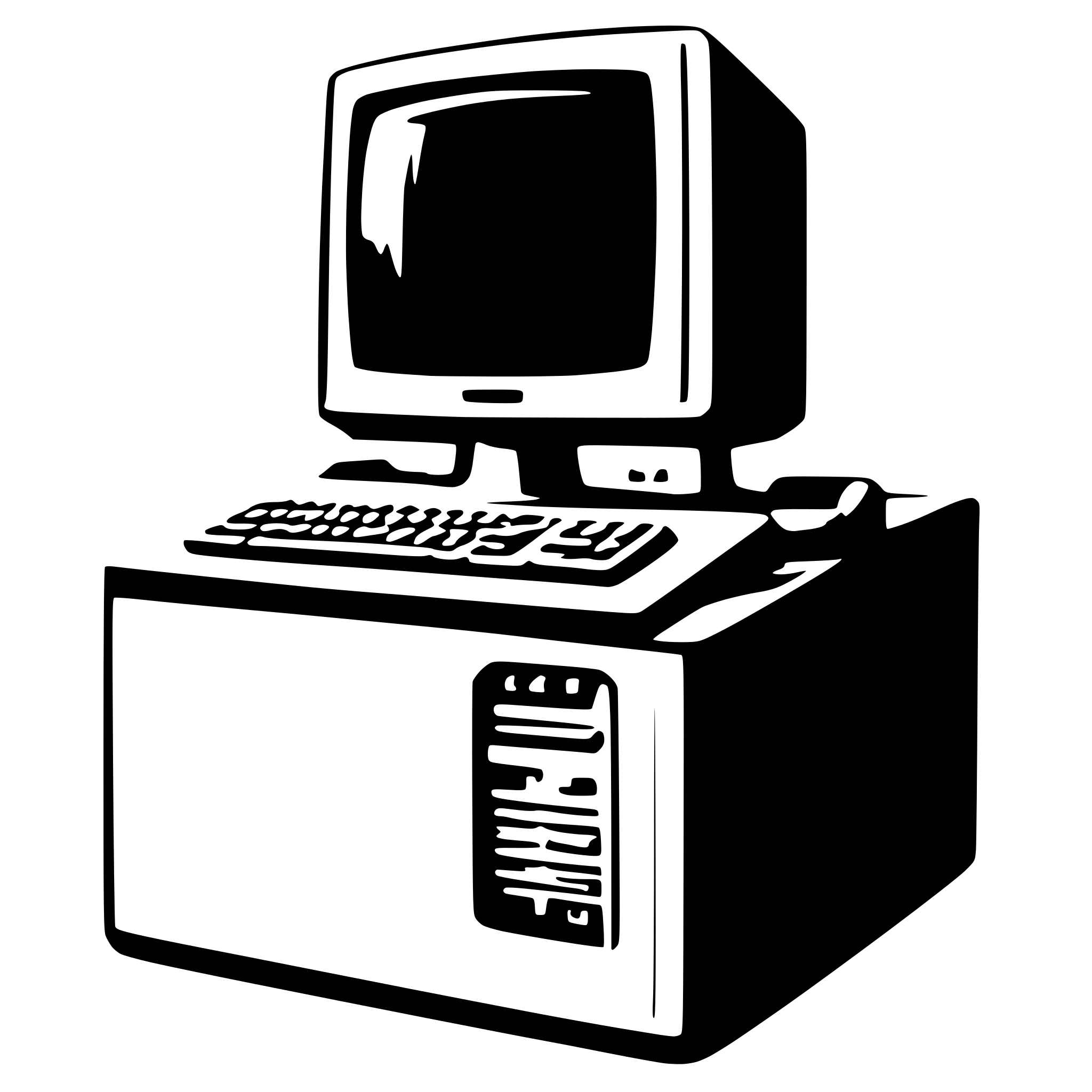 AI-generated SVG of a old computer