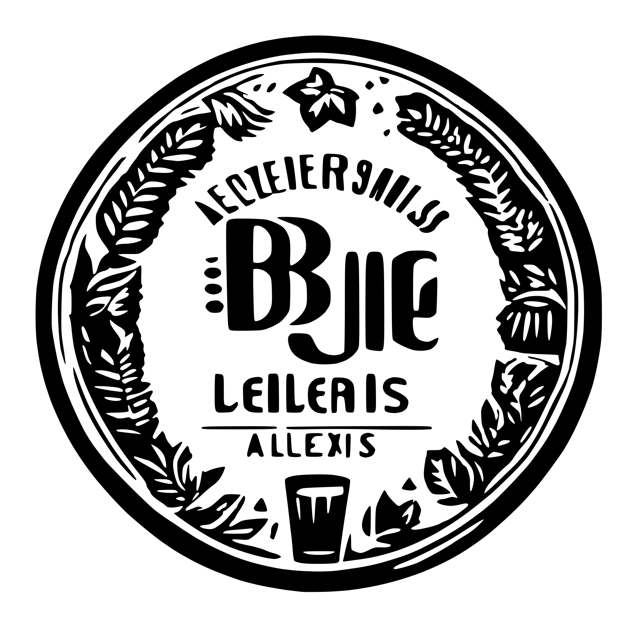 AI-generated SVG of a Make round svg represent beers and drinks and write the name ALEXIS on the center AI-generated SVG of a Make round svg represent beers and drinks and write the name ALEXIS on the center