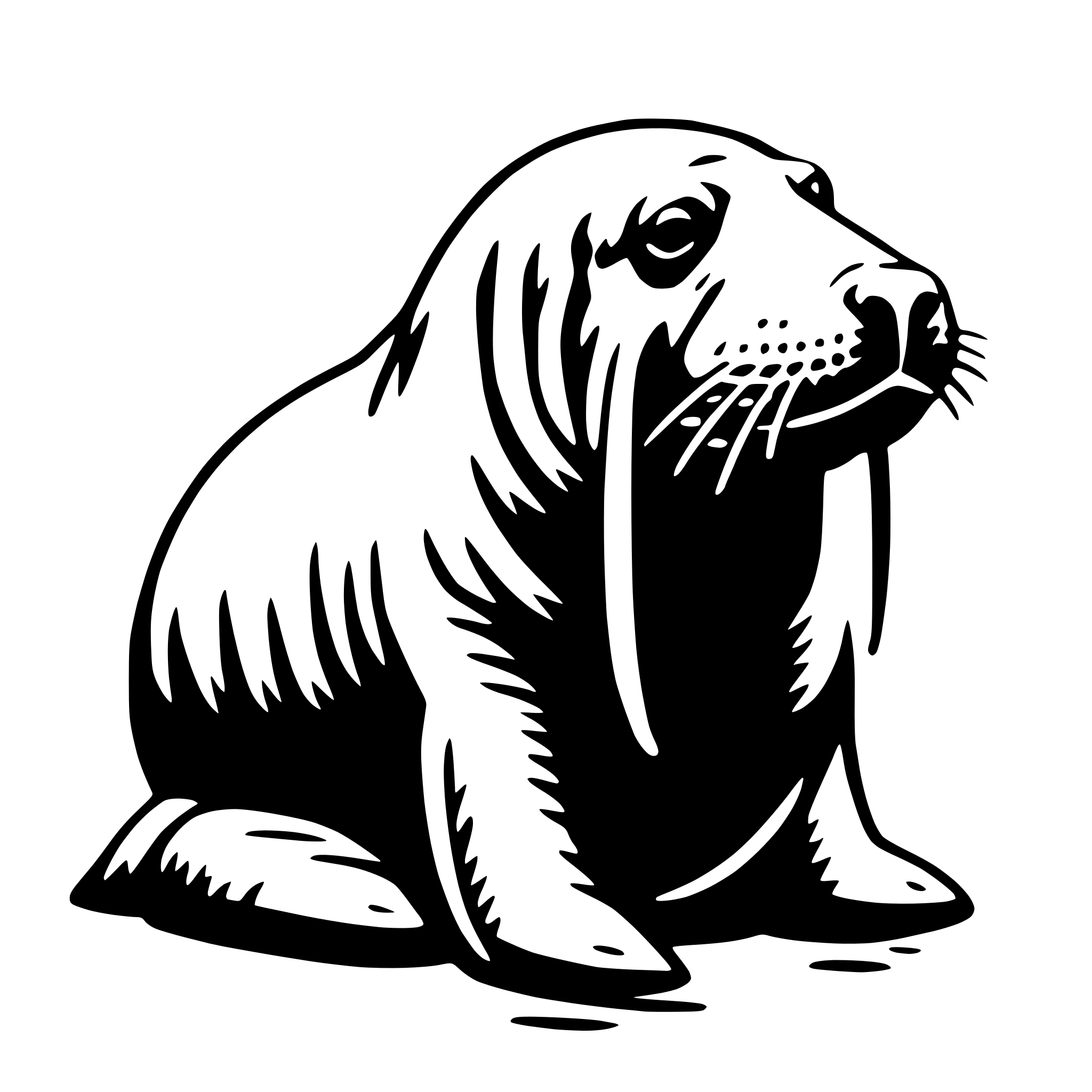 AI-generated SVG of a walrus