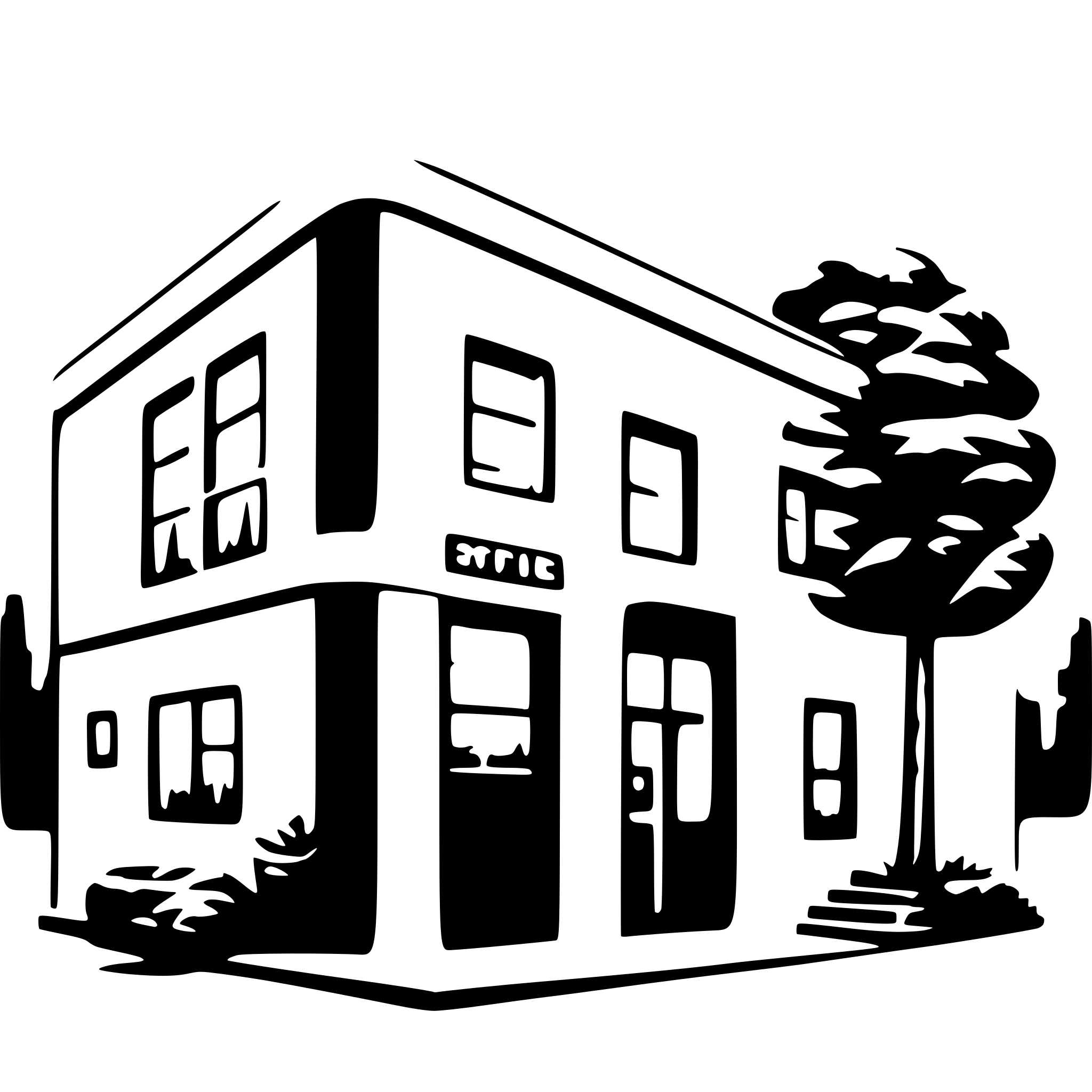 AI-generated SVG of a small office building