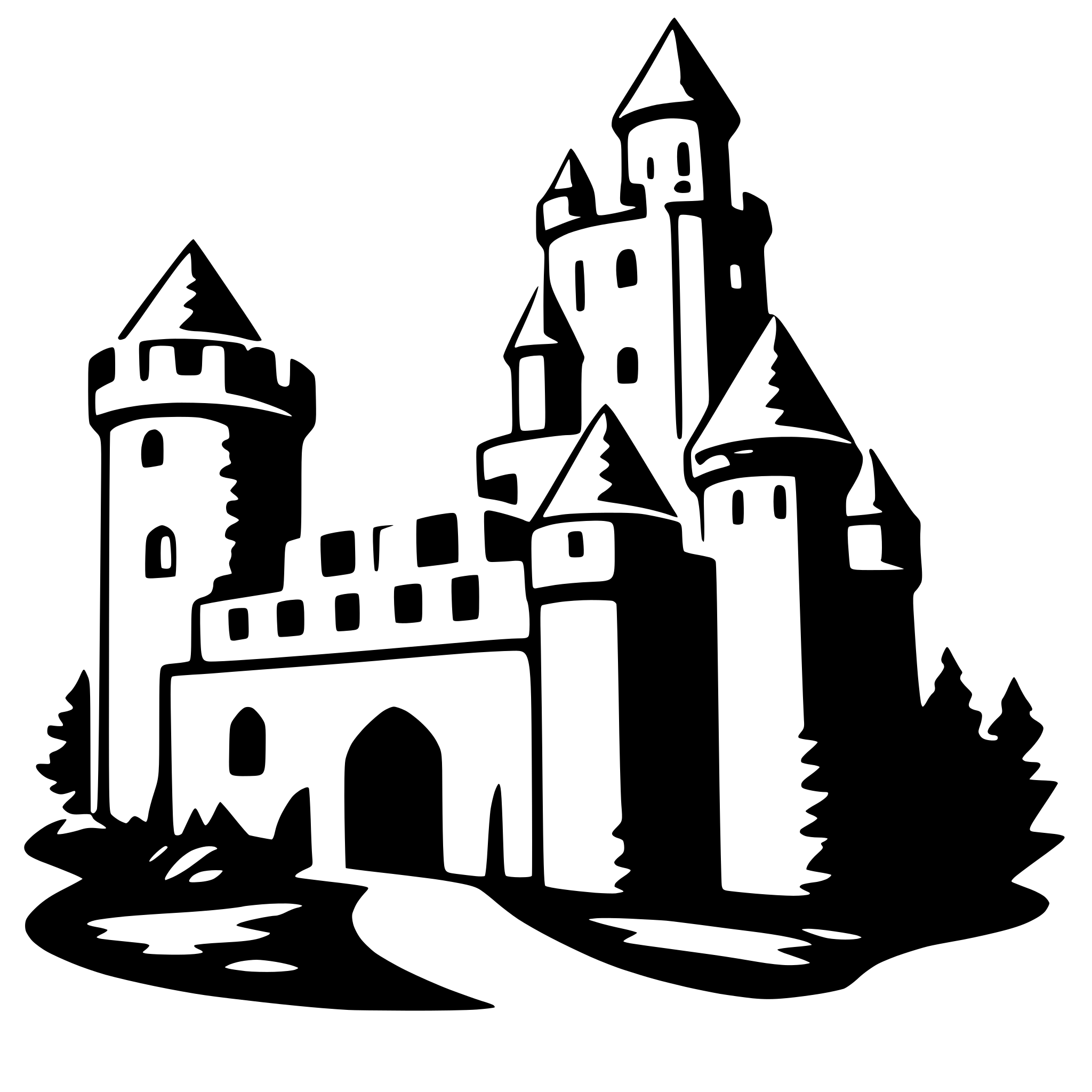 AI-generated SVG of 'castle'