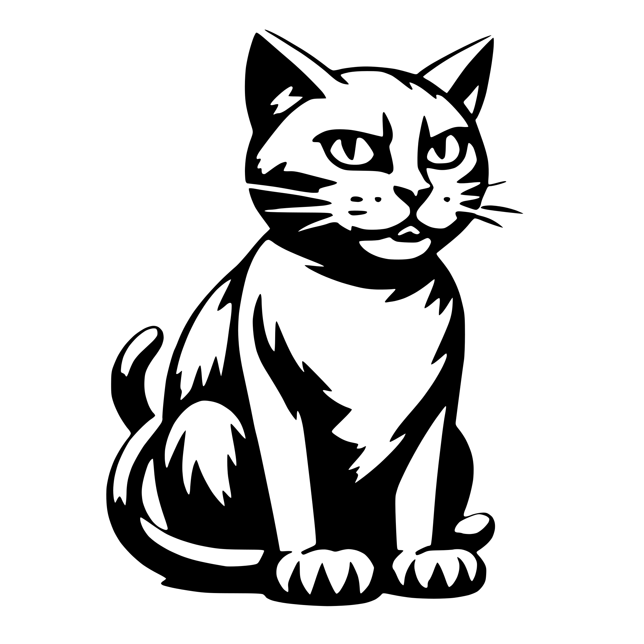 AI-generated SVG of a Angry cat