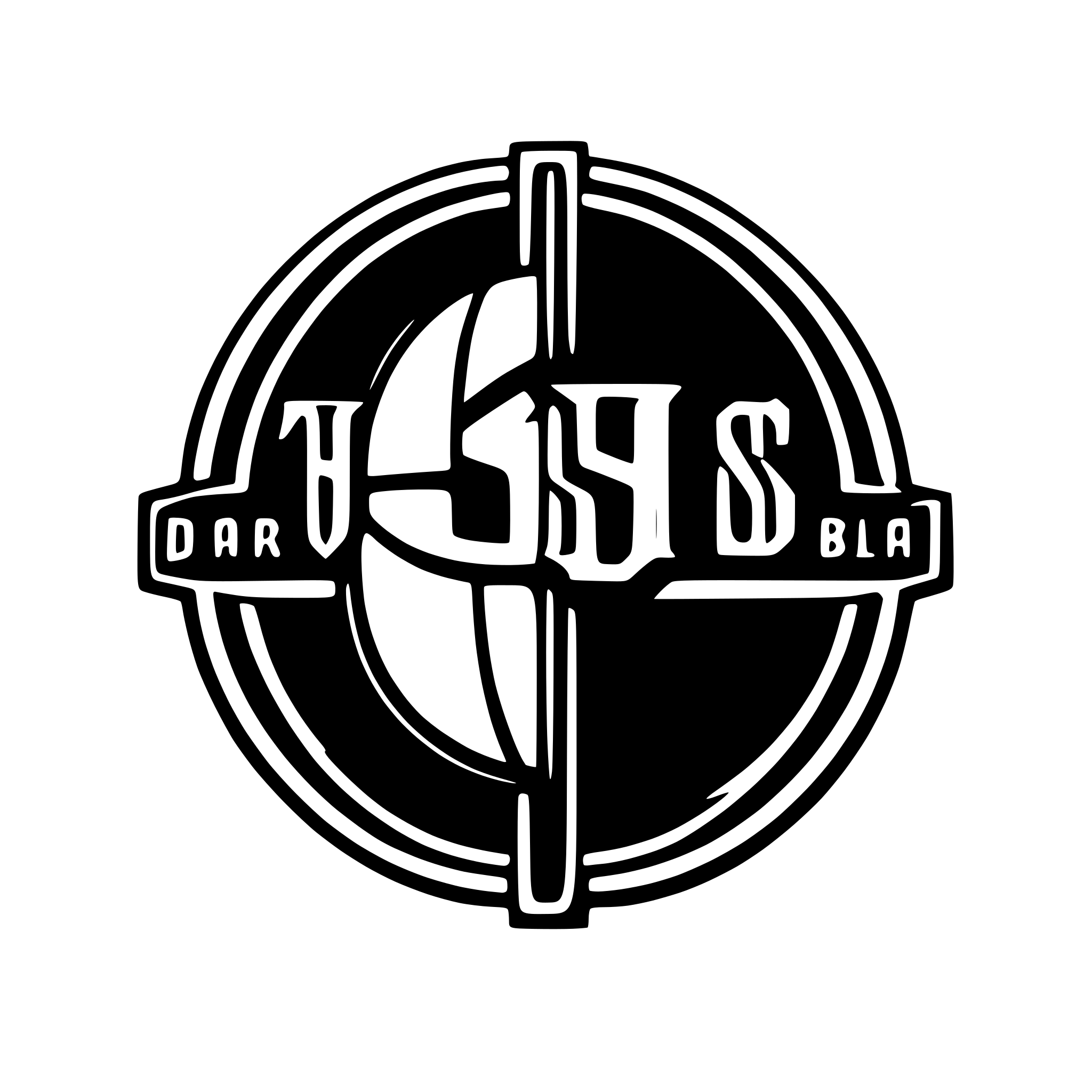 AI-generated SVG of a A basketball school logo containing the initials Sh.B and the name Dardania