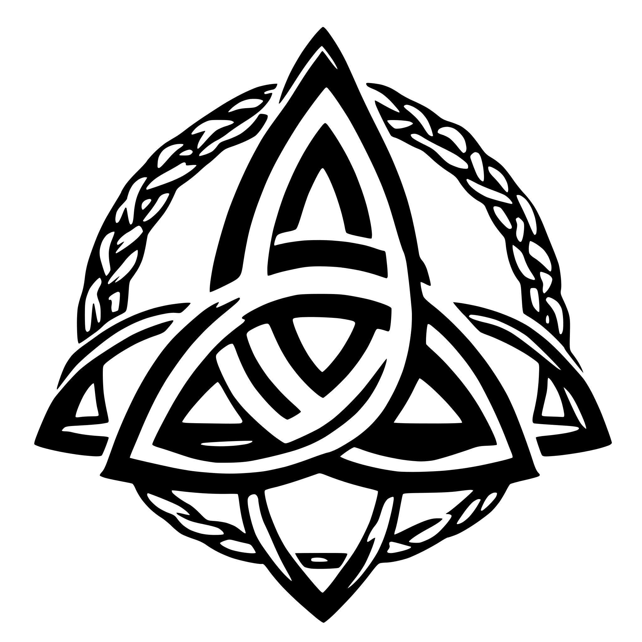 AI-generated SVG of 'triquetra celtic knot'