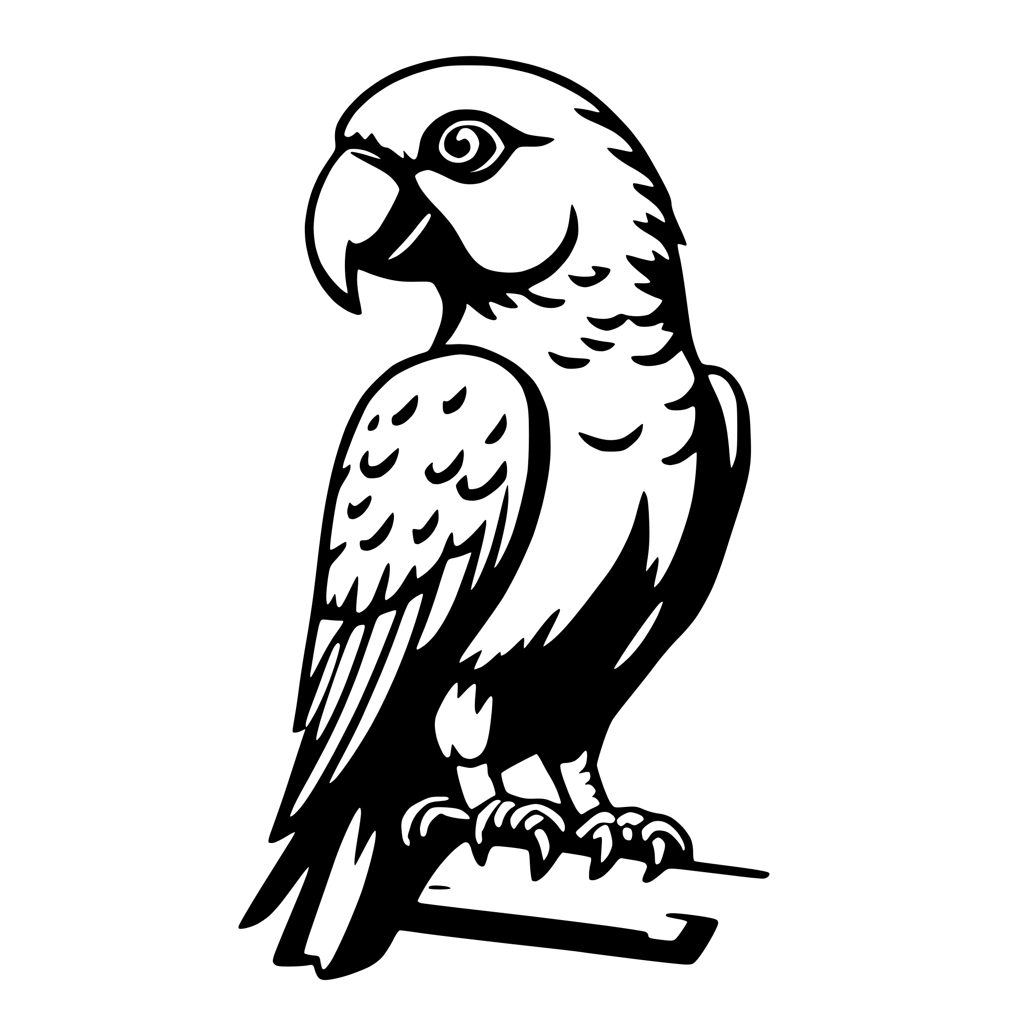 AI-generated SVG of 'parrot'