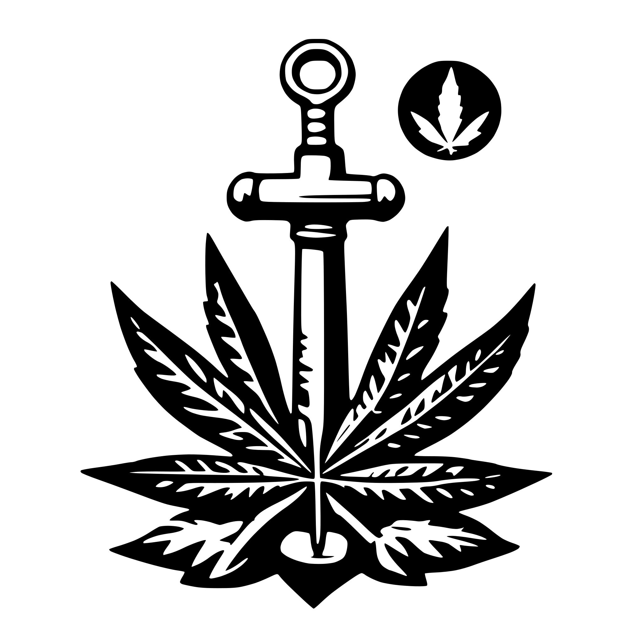 AI-generated SVG of a Cannabis Anchor medical