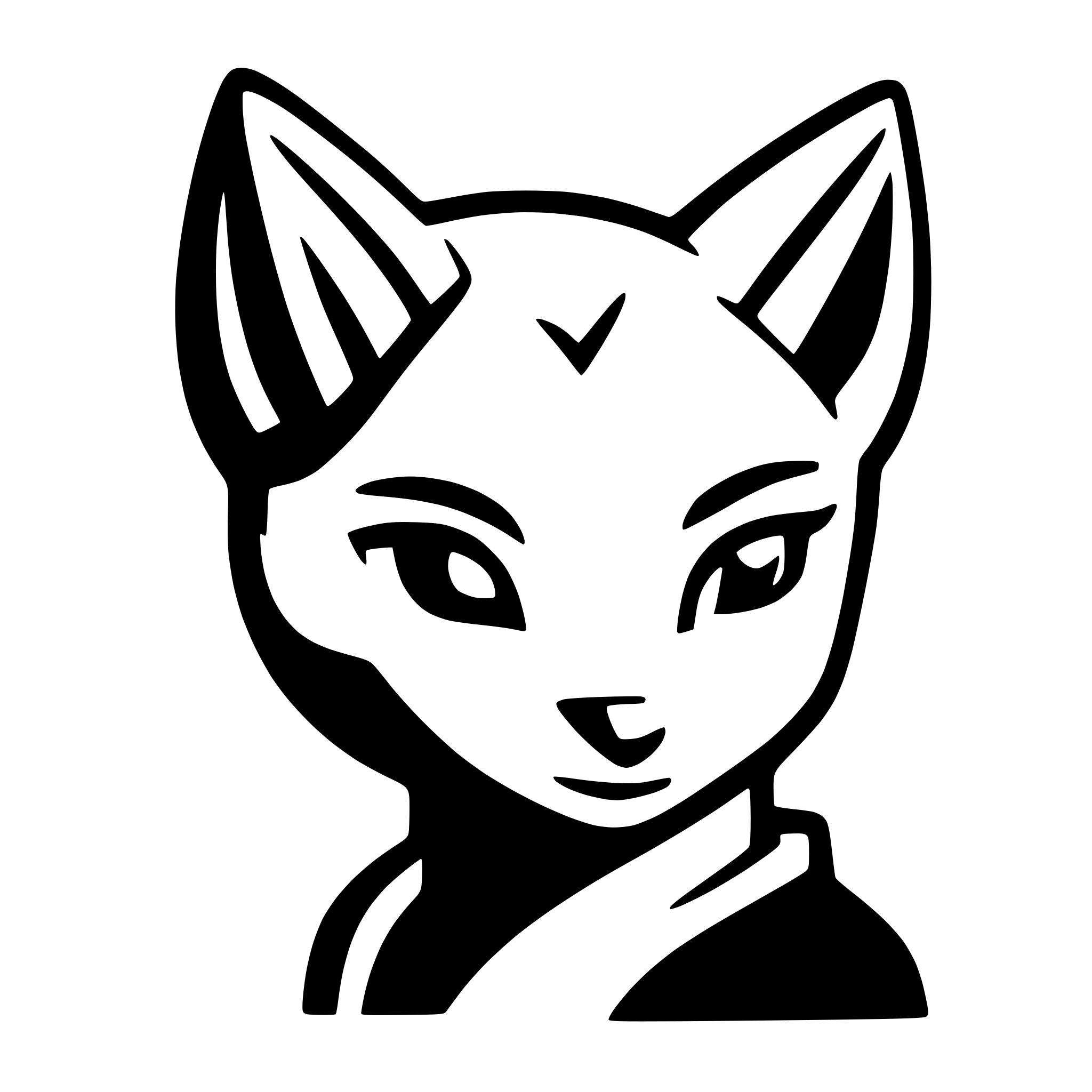 AI-generated SVG of a fox male head close up eye ear