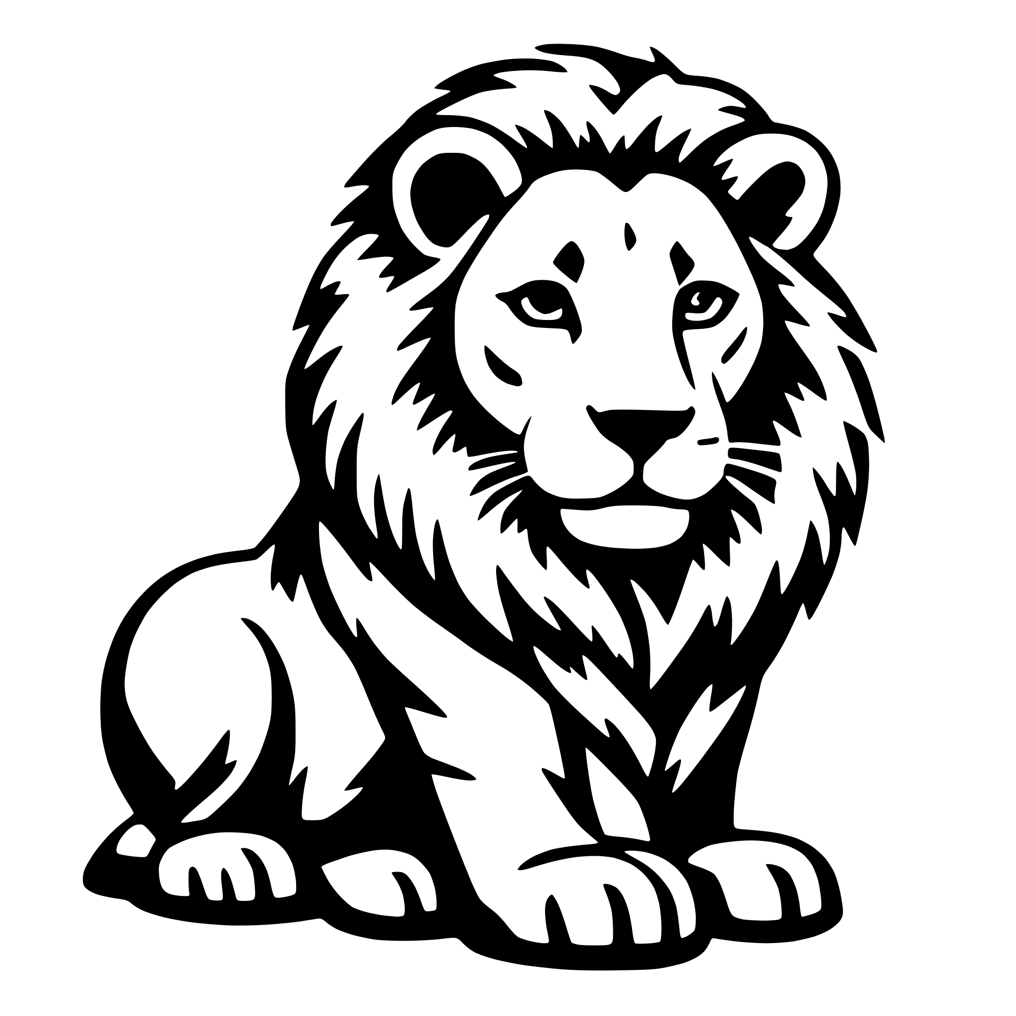 AI-generated SVG of 'lion'