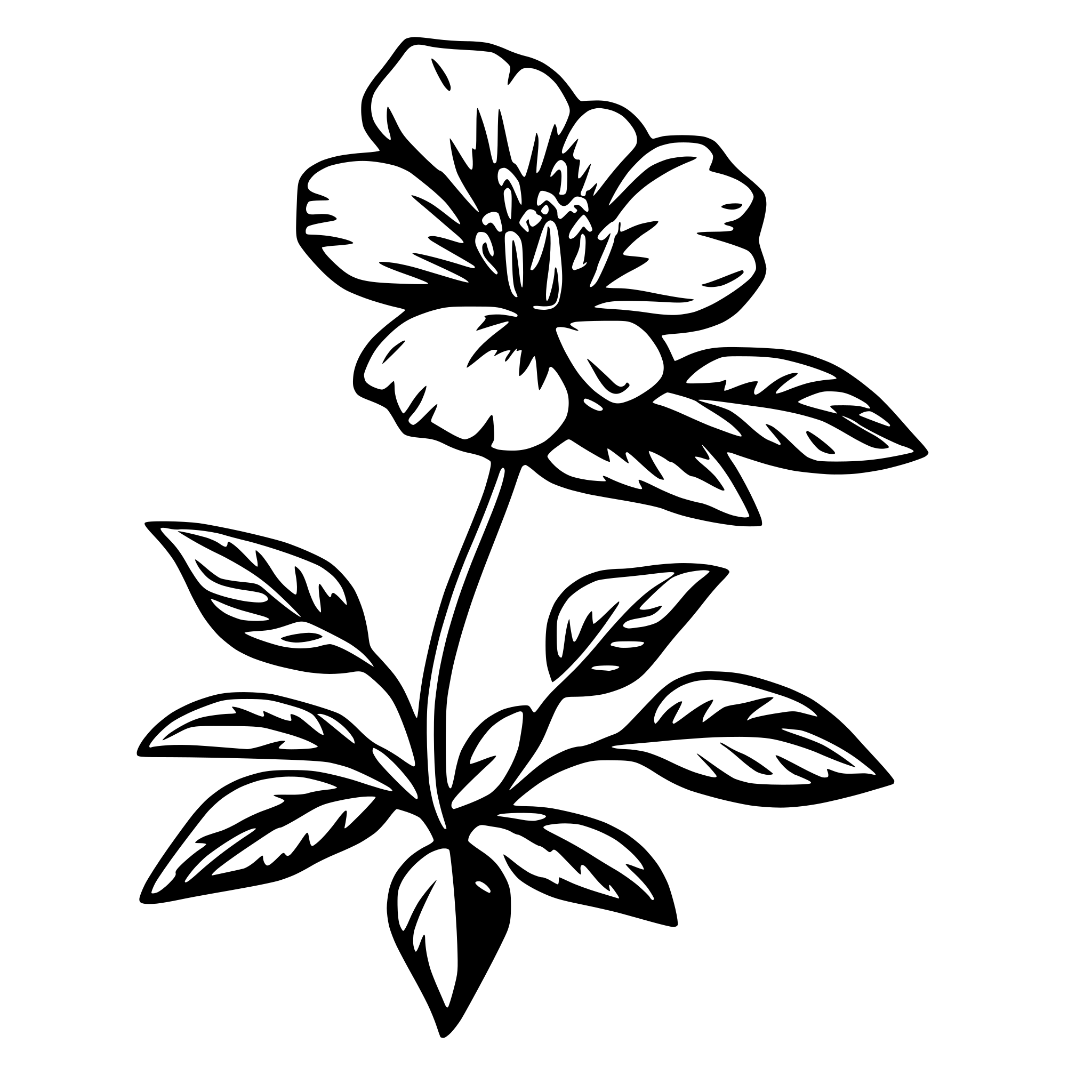 AI-generated SVG of a jasmine flower