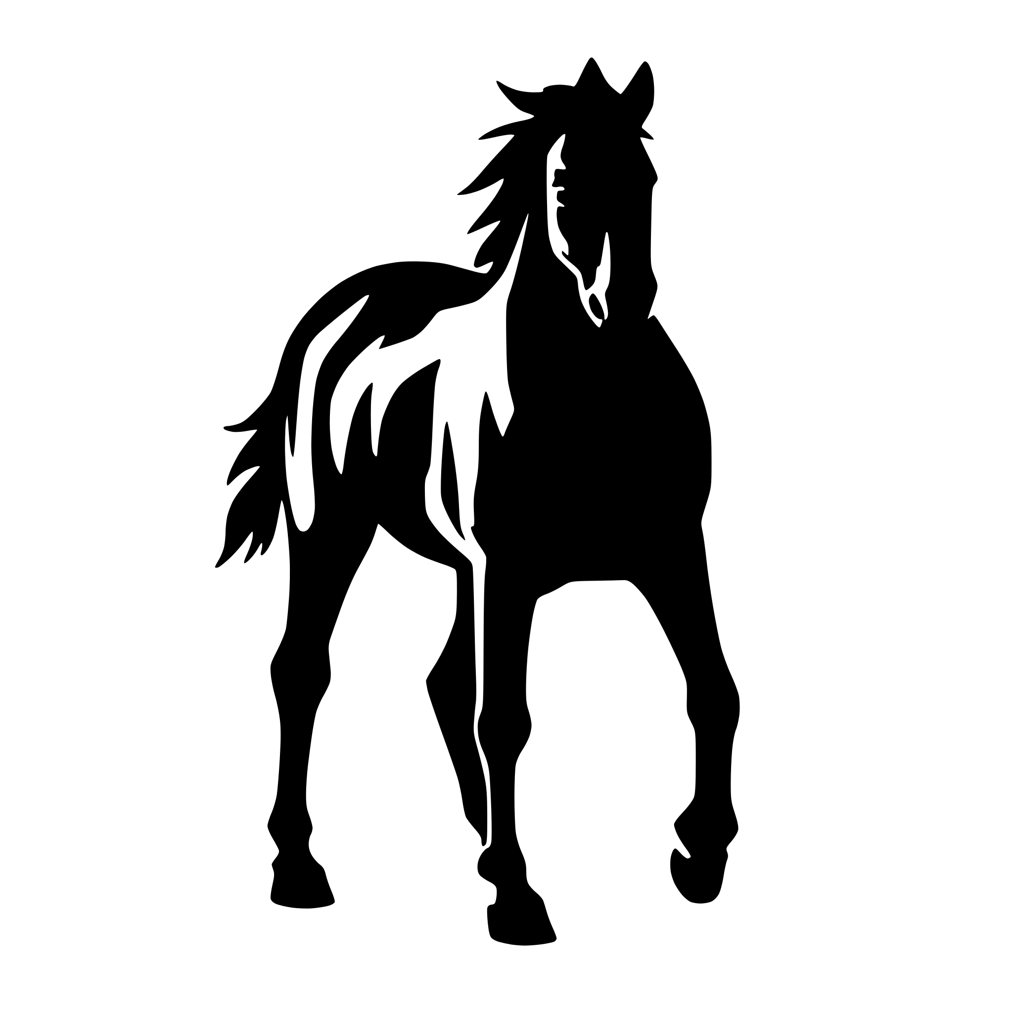 AI-generated SVG of 'filled horse siluette'